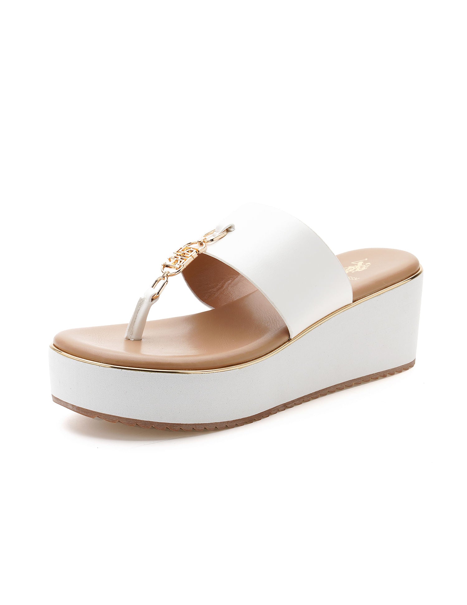 Toe Separator Alessia Wedge Sandals White - U.S. Polo Assn. India | Large