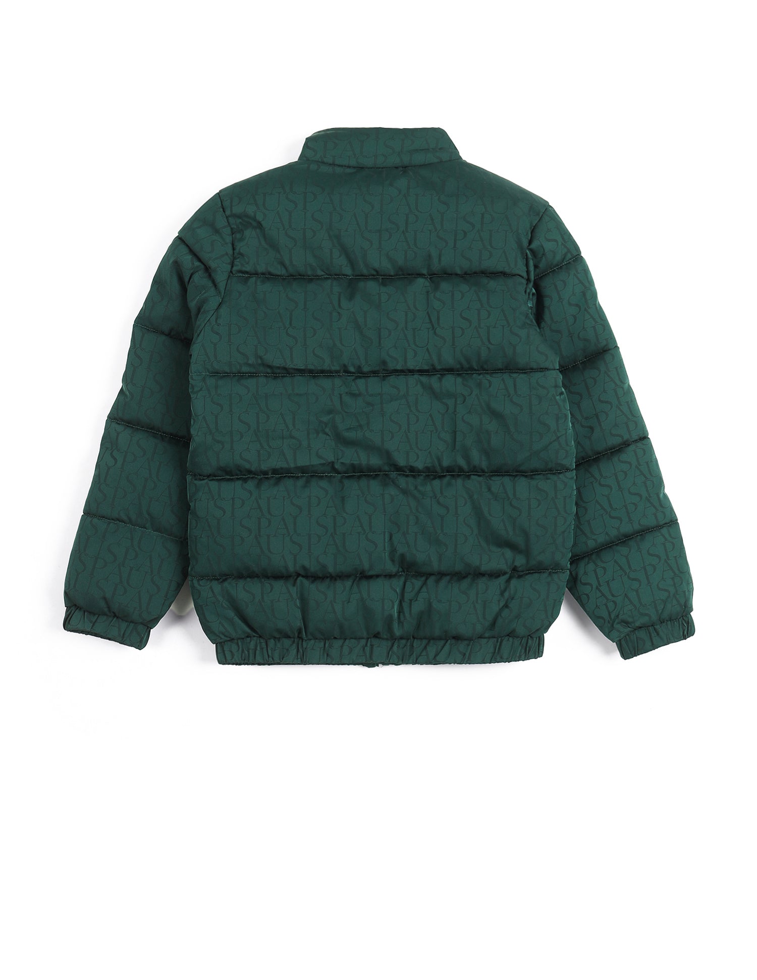 Boys Typographic Printed Mock Collar Jacket Green - U.S. POLO ASSN. | Large