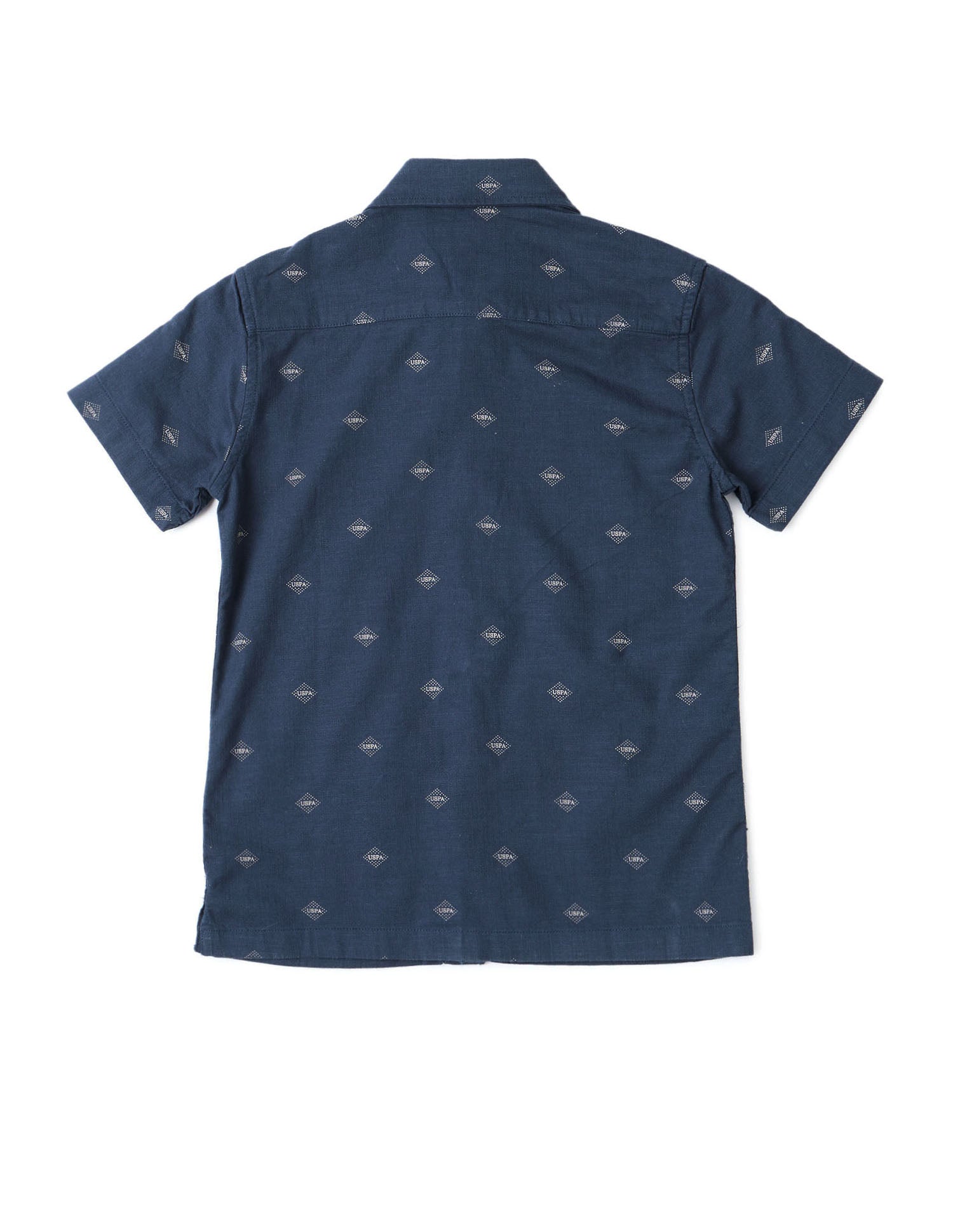 Boys Brand Printed Twill Shirt Navy - U.S. POLO ASSN. | Large