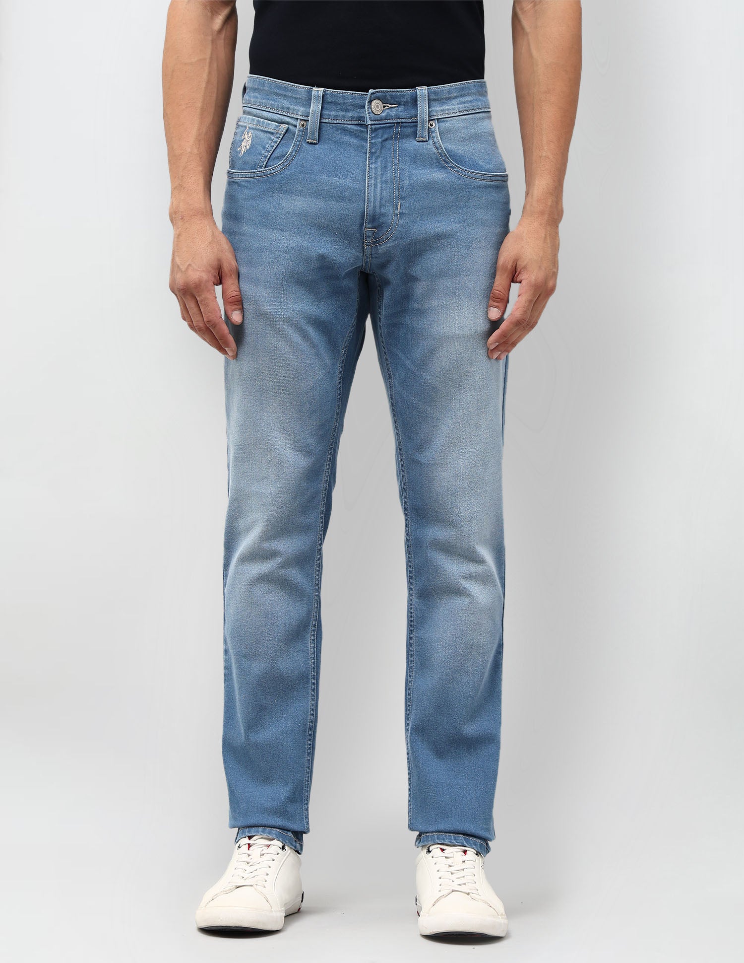 Brandon Slim Tapered Fit Blue Jeans Indigo - U.S. POLO ASSN. | Large