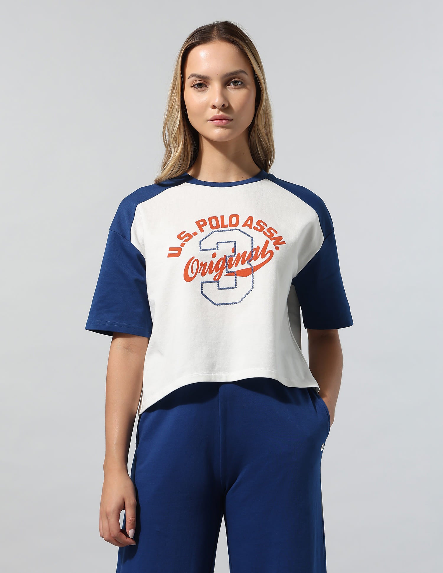 Brand Printed Relaxed T-Shirt White - U.S. Polo Assn. India | Large