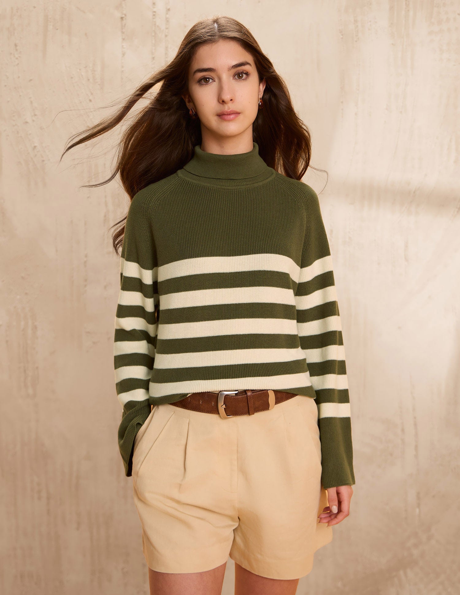 Striped Relaxed Fit Sweater Green - U.S. POLO ASSN. | Large