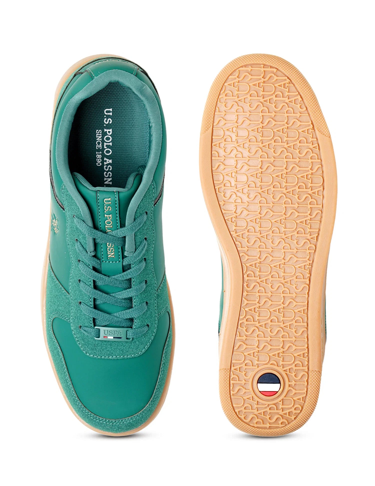 Men Jaxon 2.0 Dk. Green Retro Court Sneakers Green - U.S. Polo Assn. India | Large