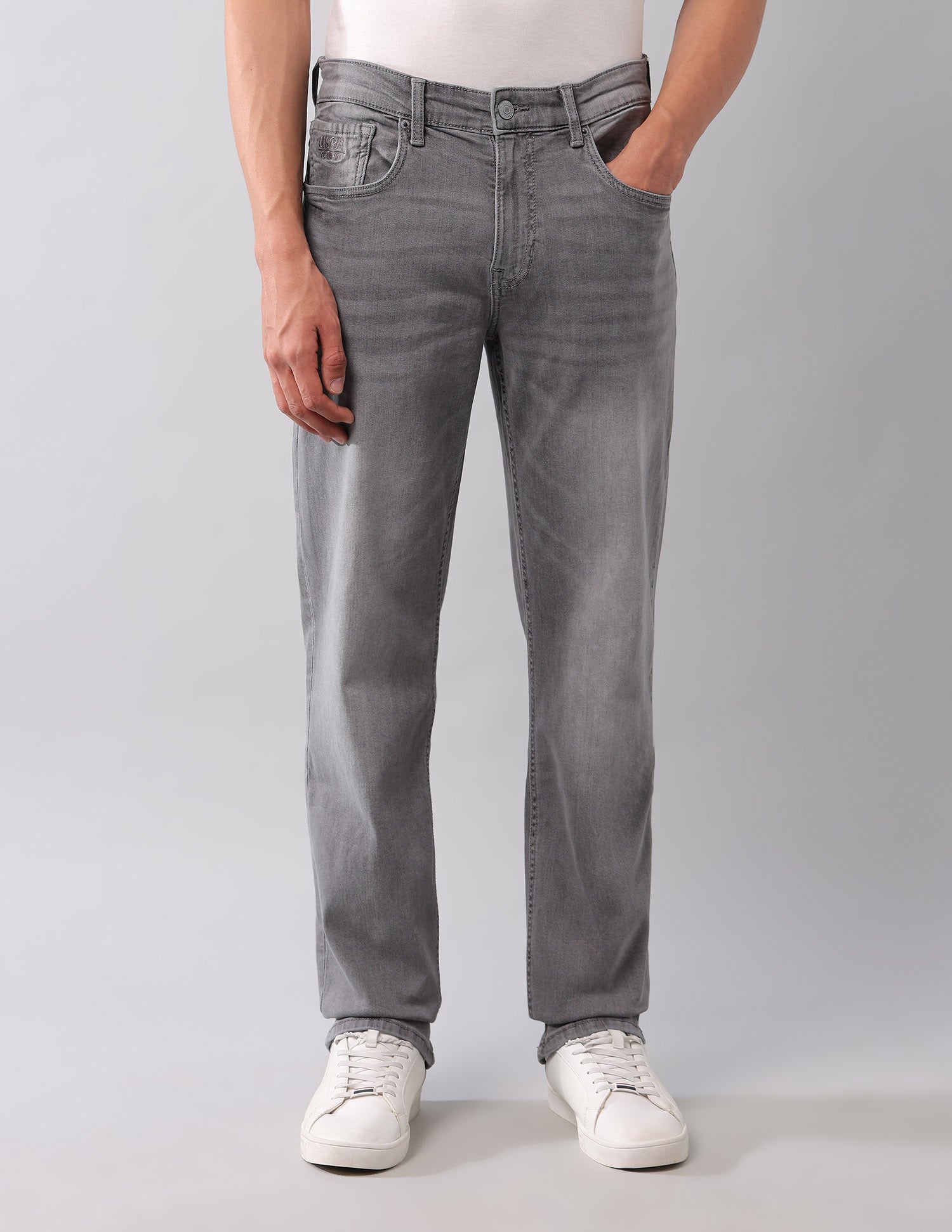 Shawn Relaxed Fit Grey Jeans Grey - U.S. Polo Assn. India | Large