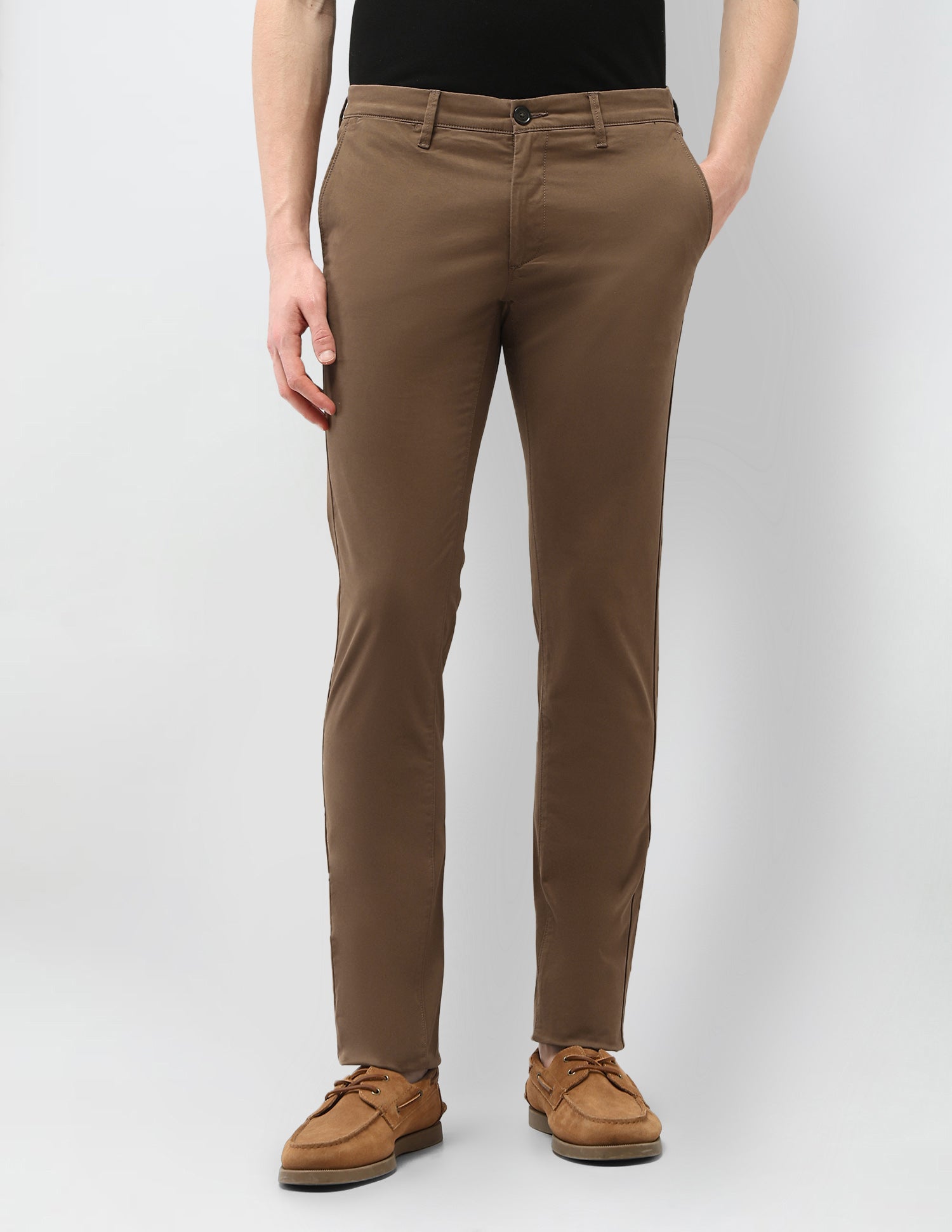 Denver Slim Fit Trouser Wall Trousers Brown - U.S. Polo Assn. India | Large