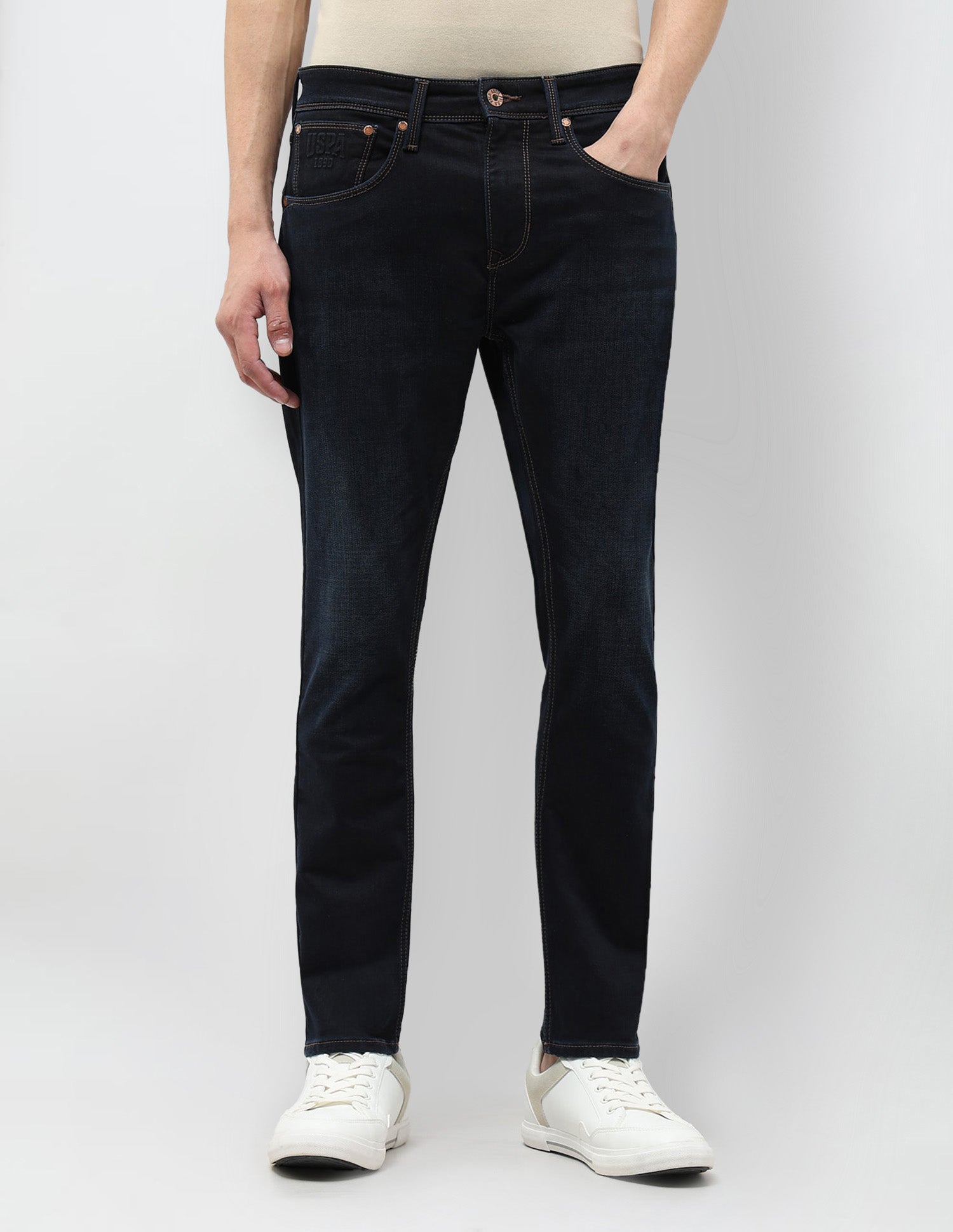 Henry Tapered Fit Blue Jeans Dark Blue - U.S. POLO ASSN. | Large