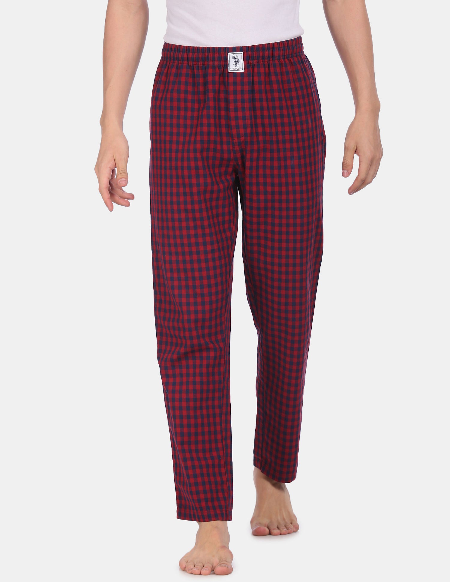 Comfort Fit Check I659 Lounge Pants - Pack Of 1 Red and Blue - U.S. POLO ASSN. | Large