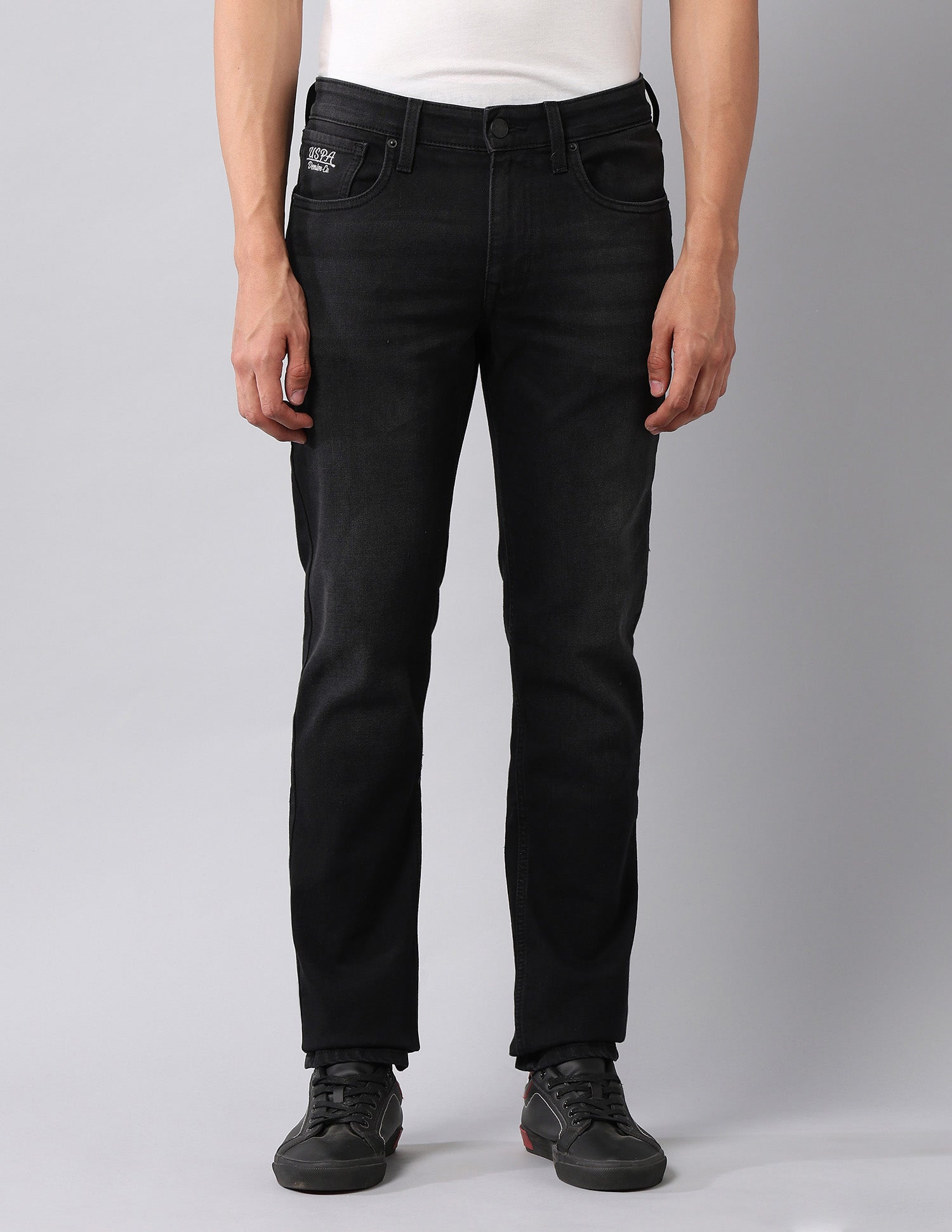 Brandon Slim Tapered Fit Black Jeans Black - U.S. Polo Assn. India | Large