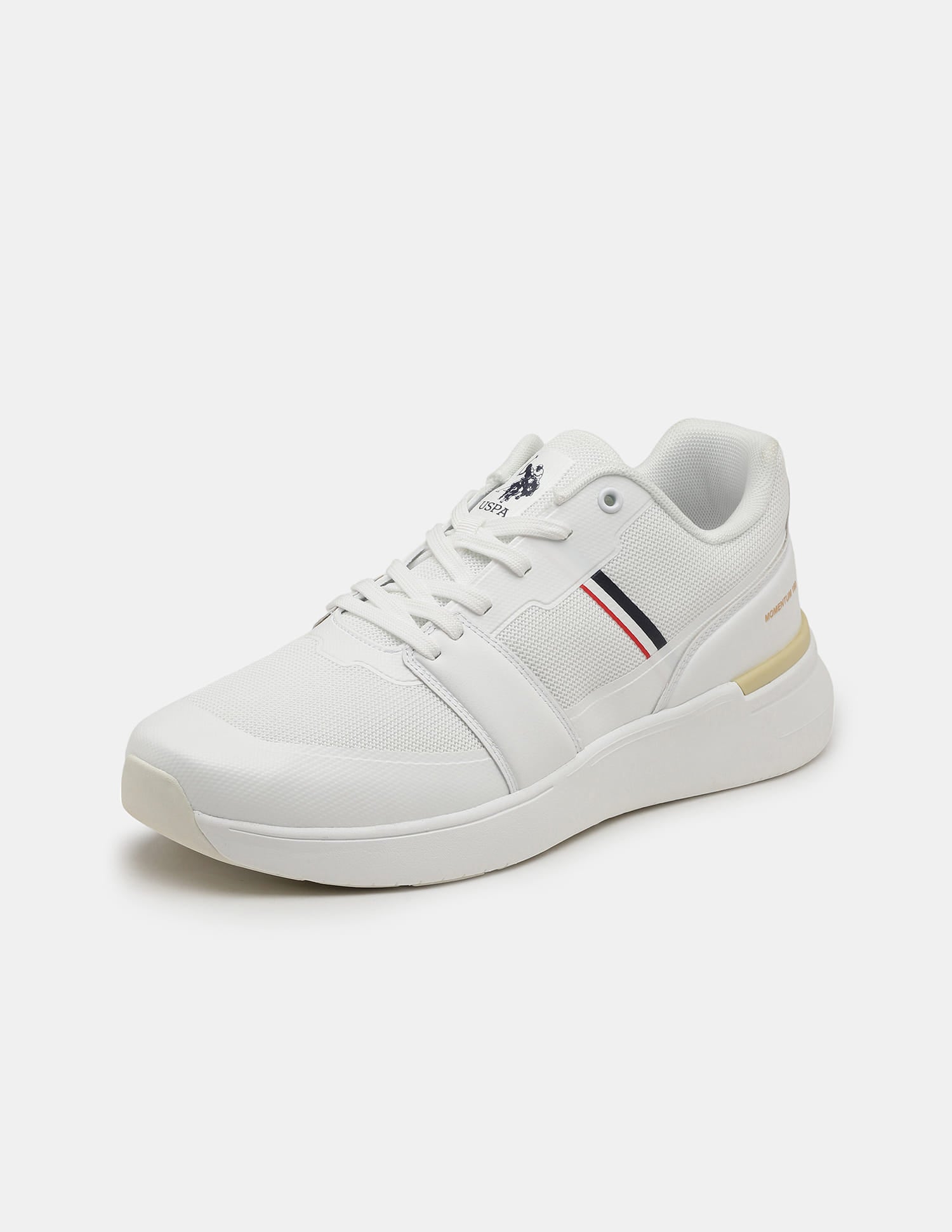 Round Toe Lace Ups Momentum 160 Sneakers White - U.S. Polo Assn. India | Large
