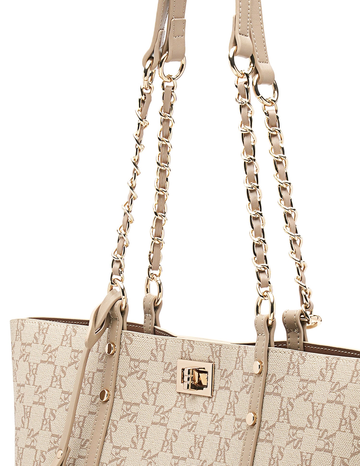 Kylie Monogram Tote Bag Beige - U.S. POLO ASSN. | Large