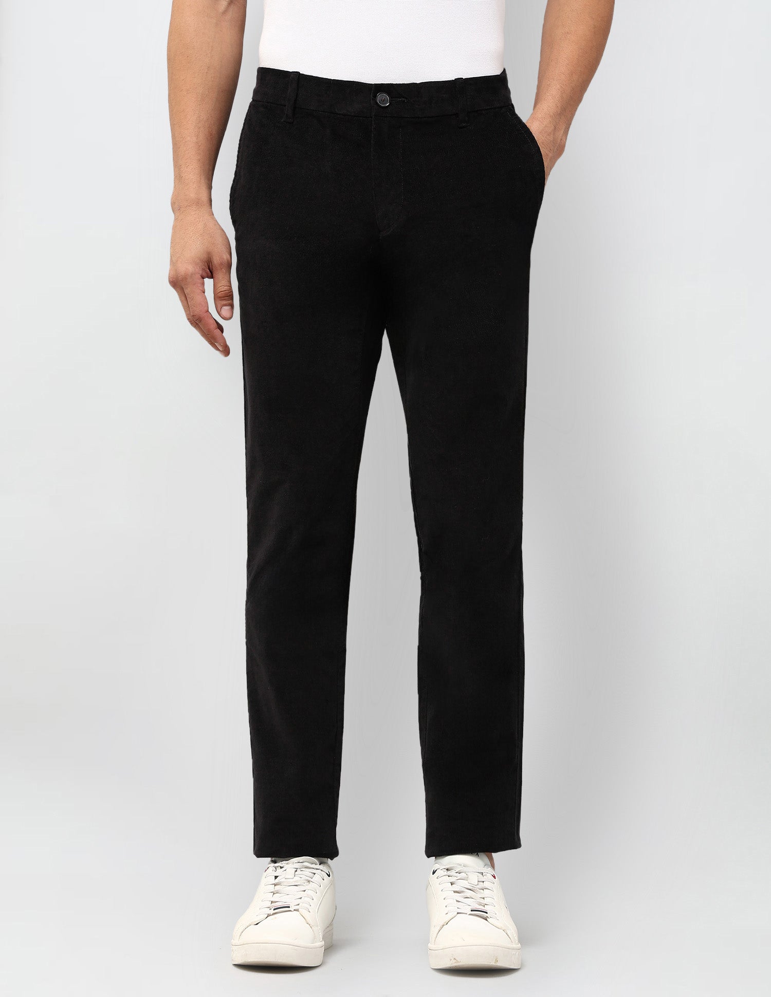 Mid Rise Slim Fit Trousers Black - U.S. POLO ASSN. | Large