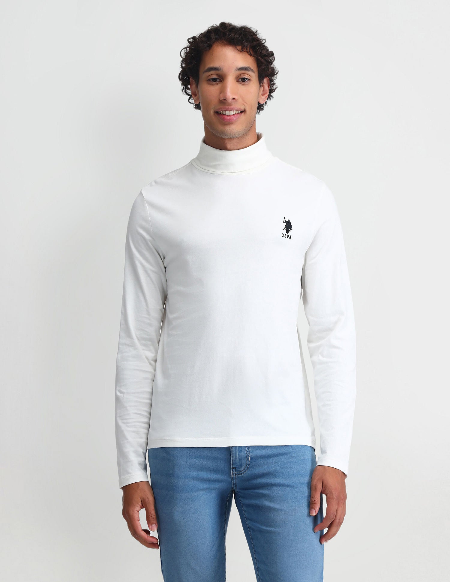 Outdoor Muscle Fit Solid T-Shirt Ivory - U.S. POLO ASSN. | Large