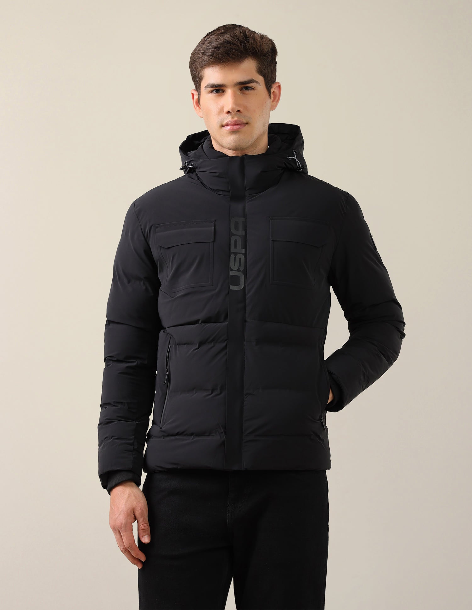 Legend Of Horseshoe Puffer Jacket Black - U.S. Polo Assn. India | Large
