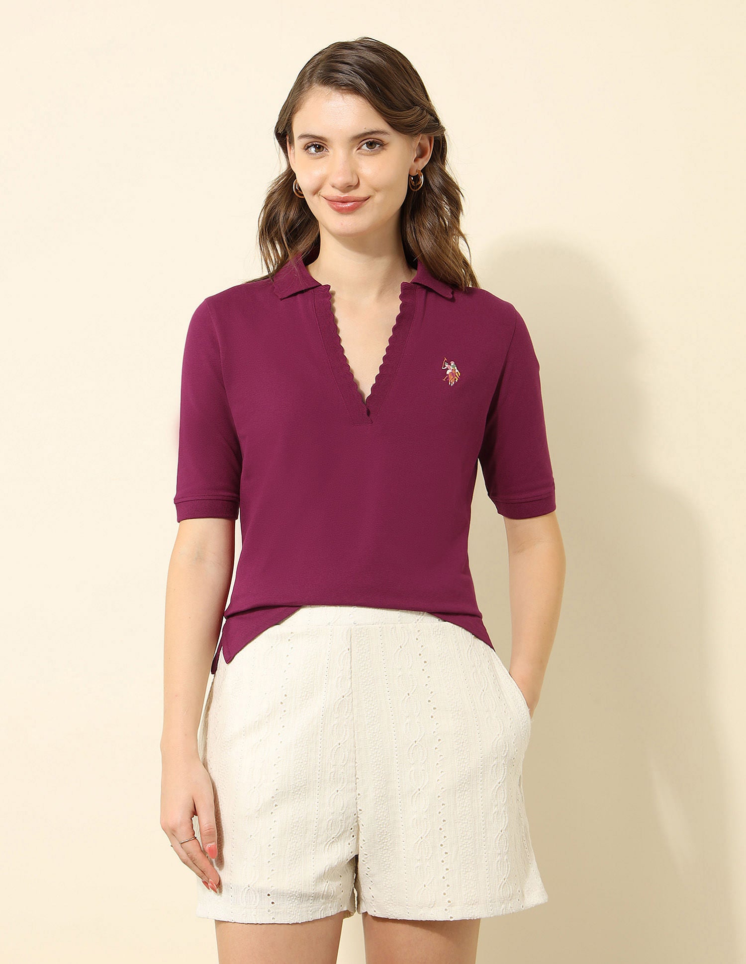 Regular Fit Polo Shirt Wine - U.S. Polo Assn. India | Large
