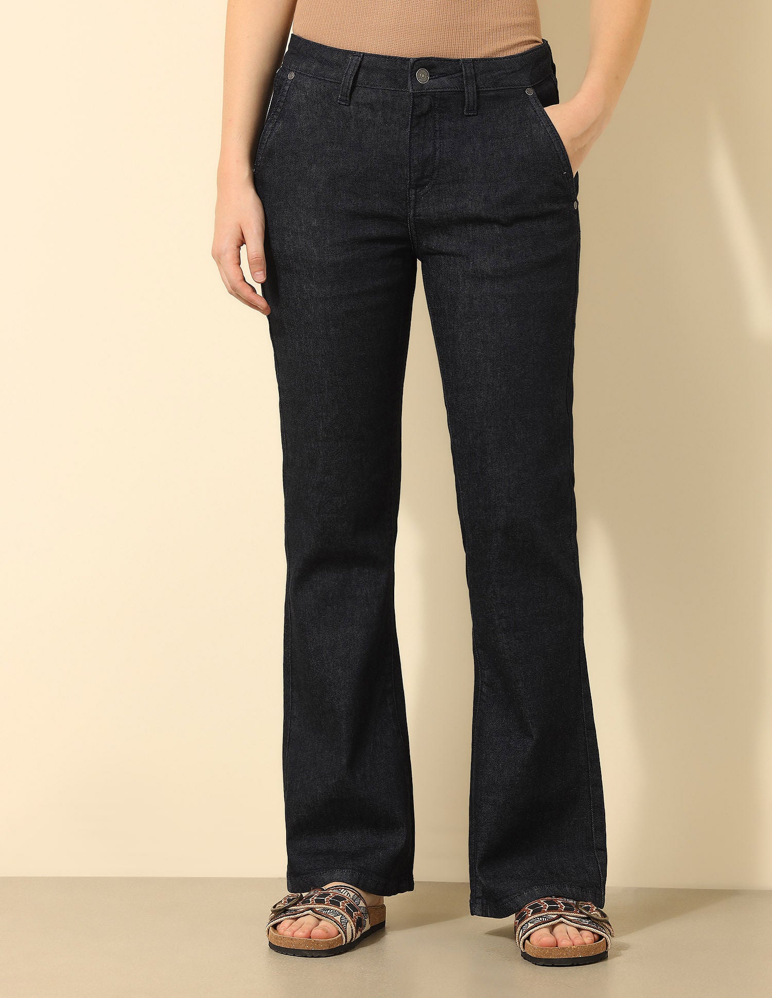 High Rise Bootcut Jeans Rinse Blue - U.S. Polo Assn. India | Large