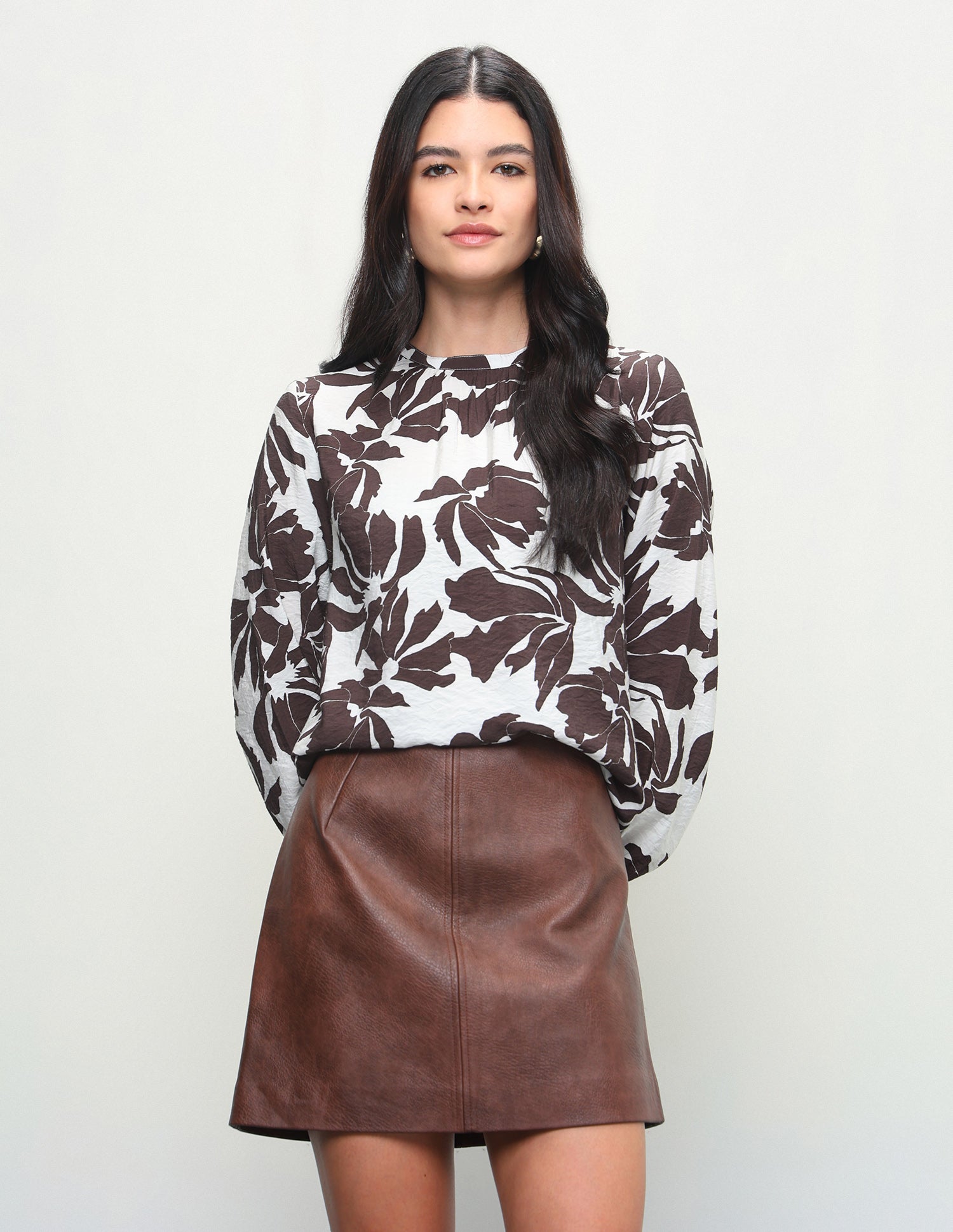 Abstract Printed Regular Fit Top Brown - U.S. Polo Assn. India | Large