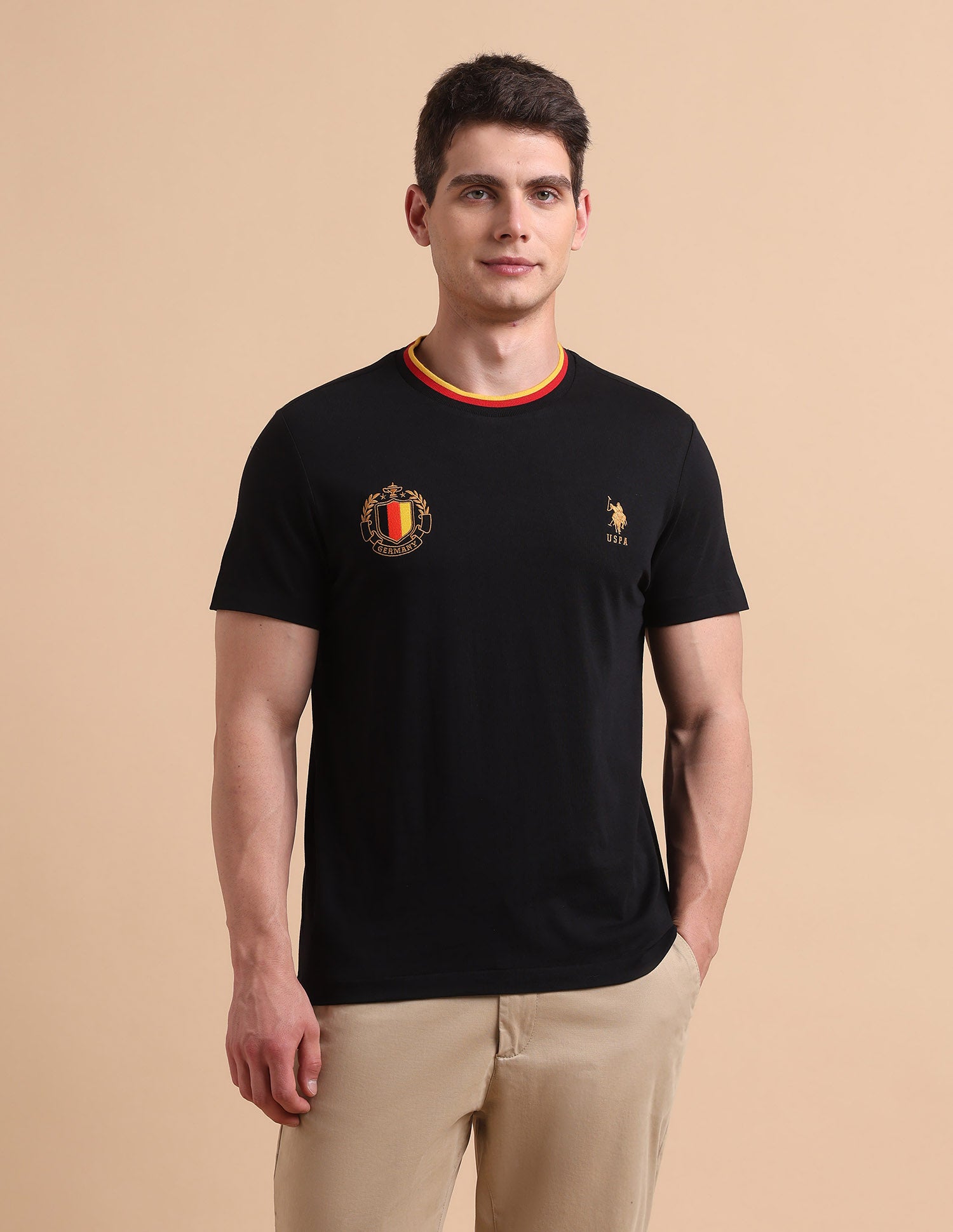 Solid Pure Cotton T-Shirt Blue - U.S. POLO ASSN. | Large