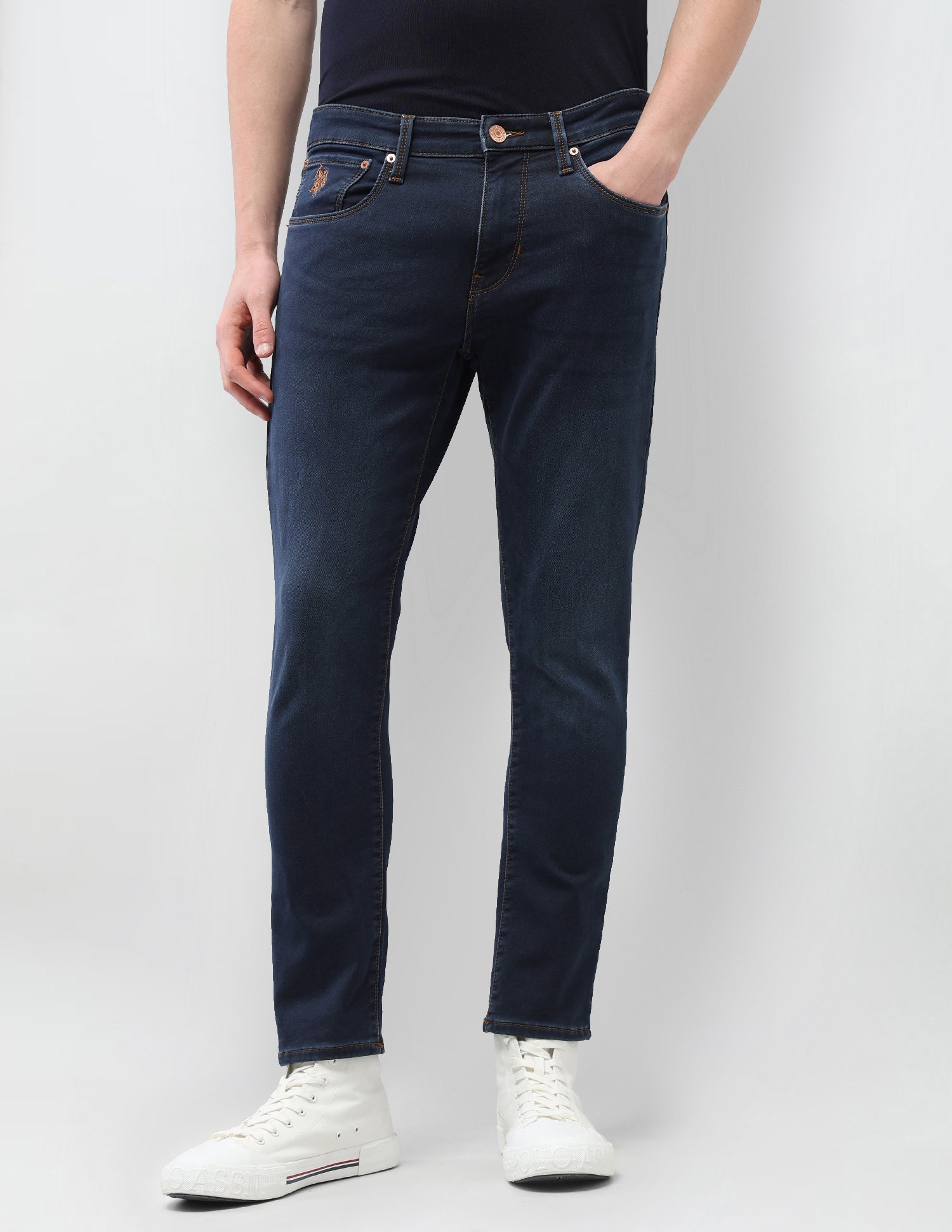 Henry Tapered Fit Blue Jeans Dark Blue - U.S. Polo Assn. India | Large