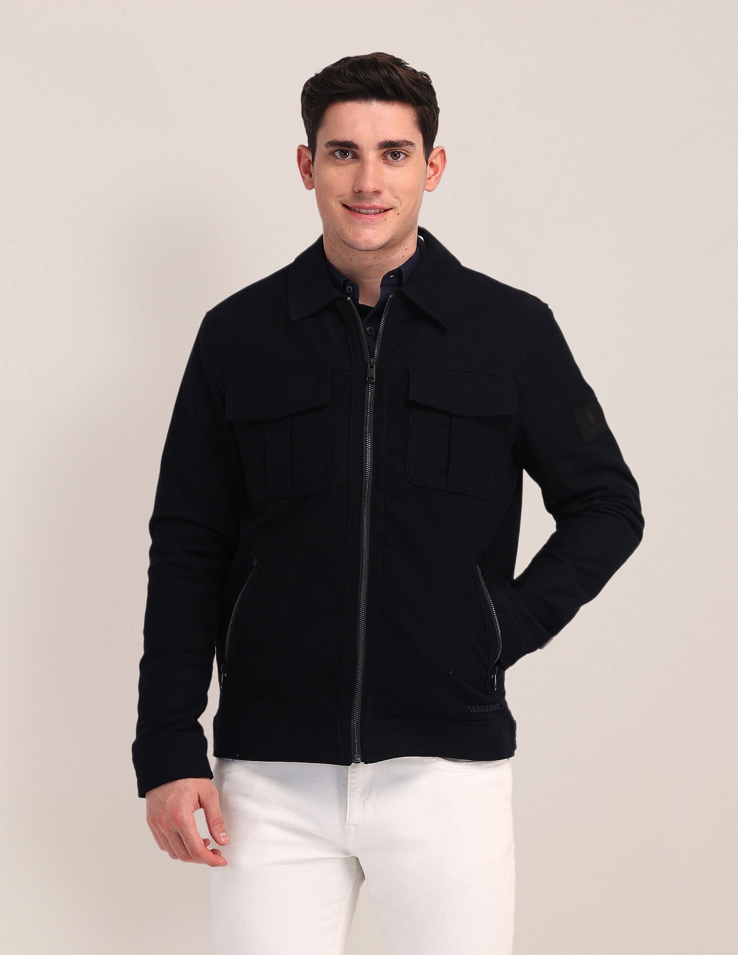 High Neck Padded Jacket Navy - U.S. Polo Assn. India | Large