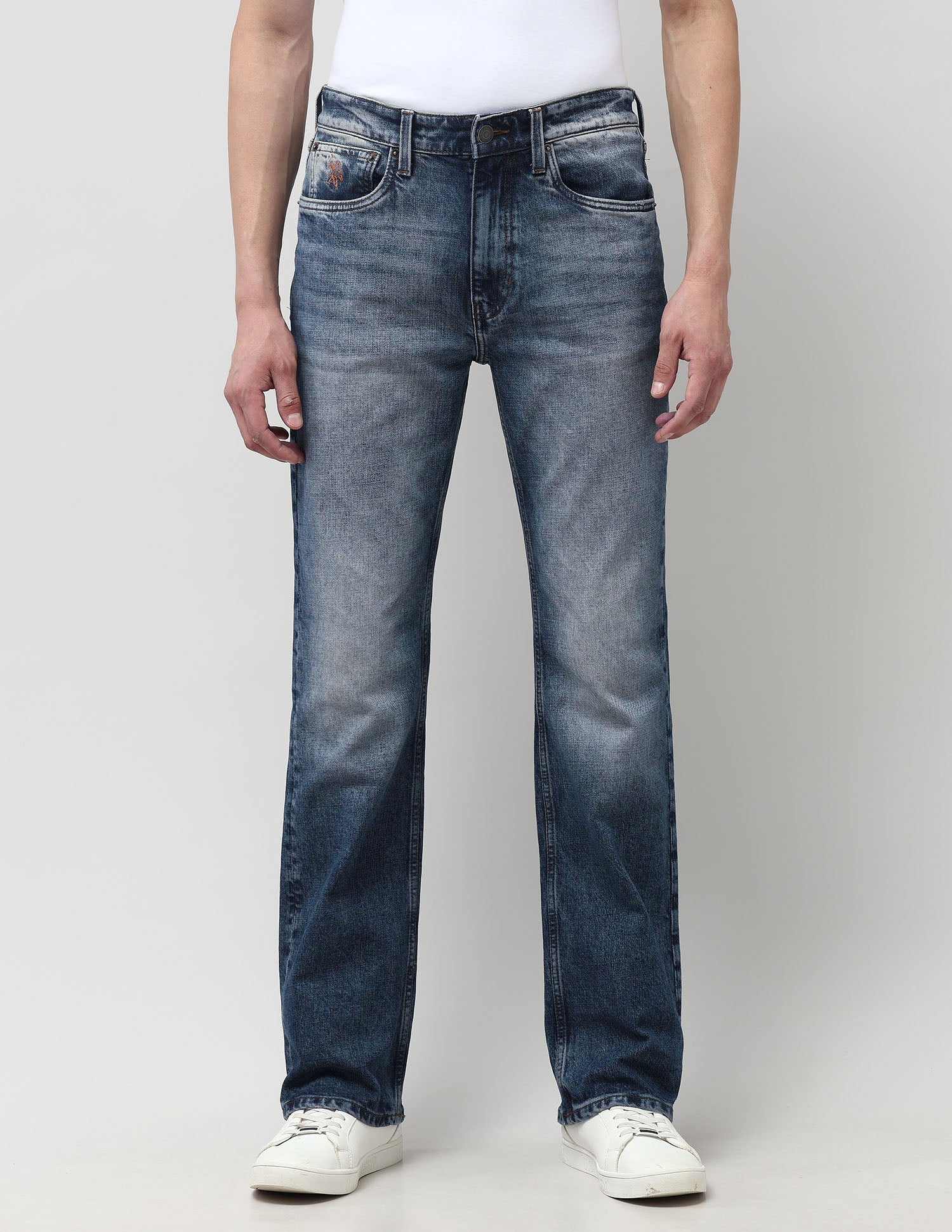 Connor Bootcut Blue Jeans Rags Wash - U.S. POLO ASSN. | Large