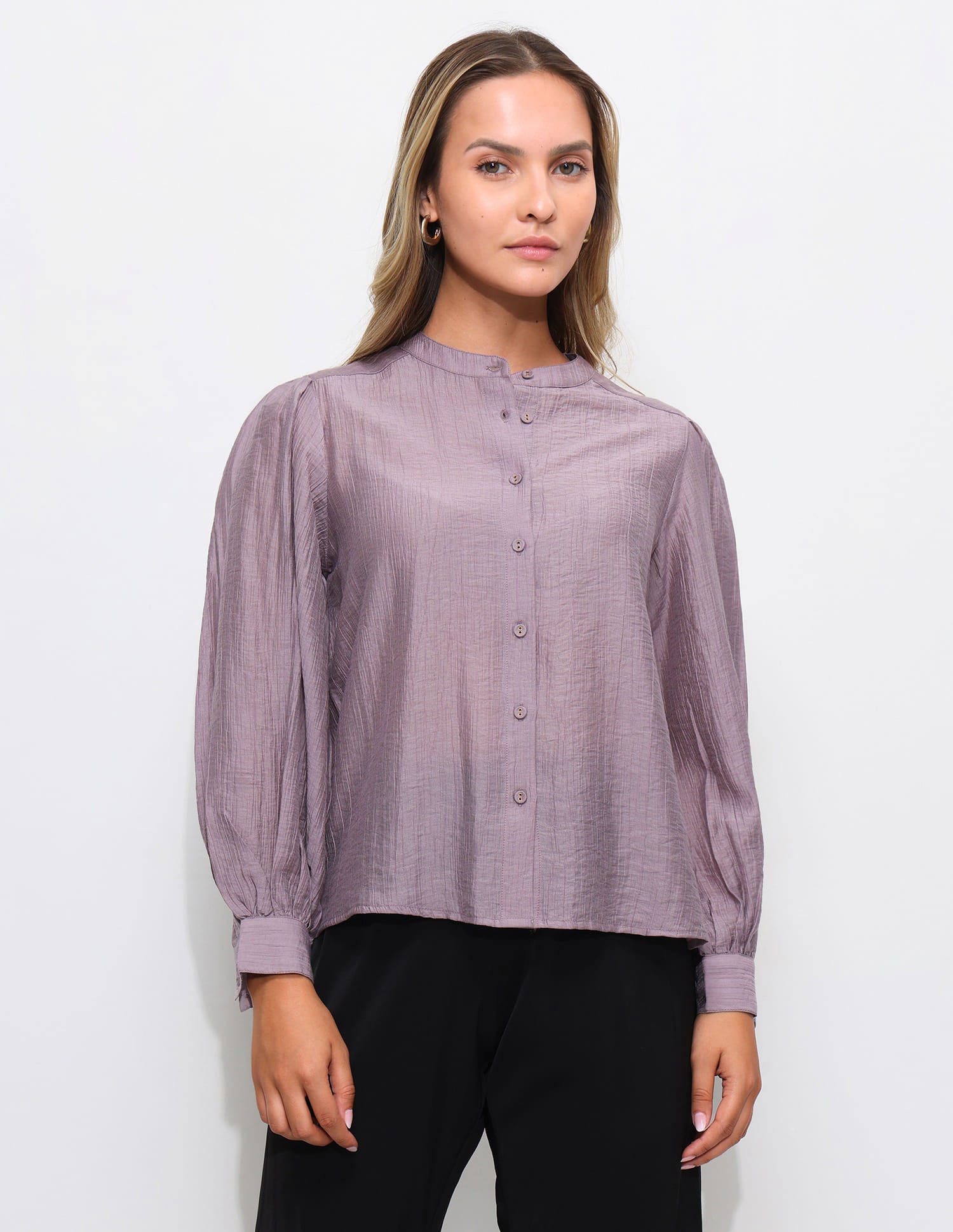 Solid Relaxed Fit Blouson Top Pink - U.S. Polo Assn. India | Large