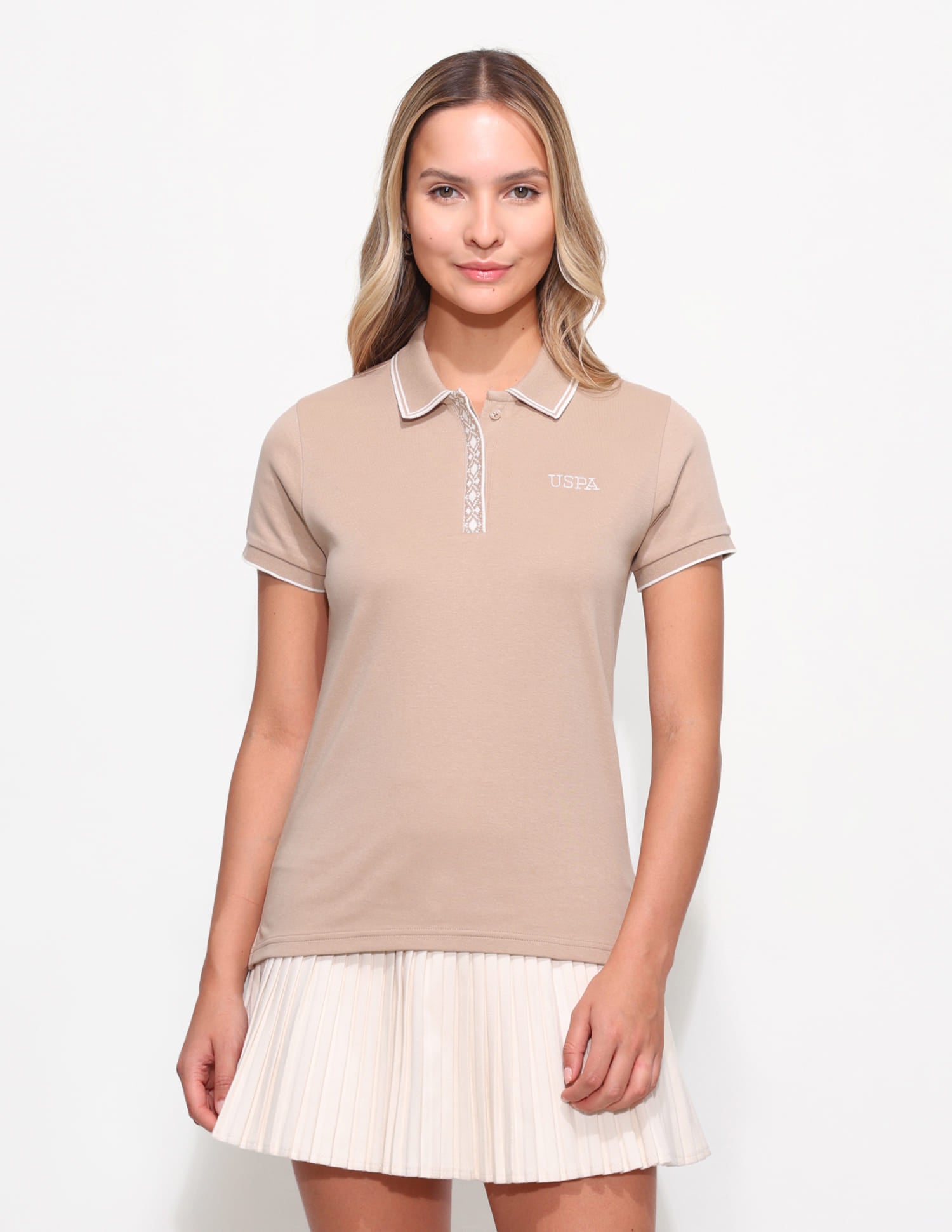 Regular Fit Jacquard Collar Polo Shirt Brown - U.S. Polo Assn. India | Large