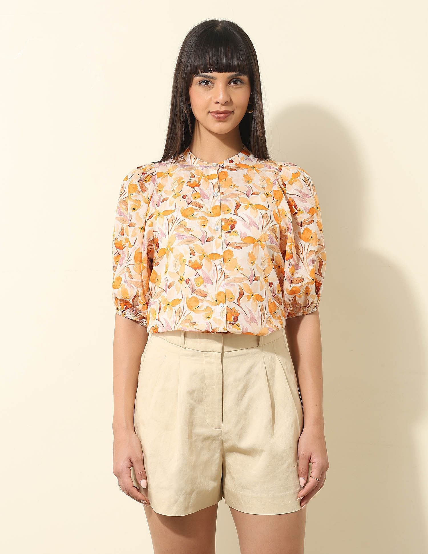 Floral Printed Top Multi - U.S. Polo Assn. India | Large