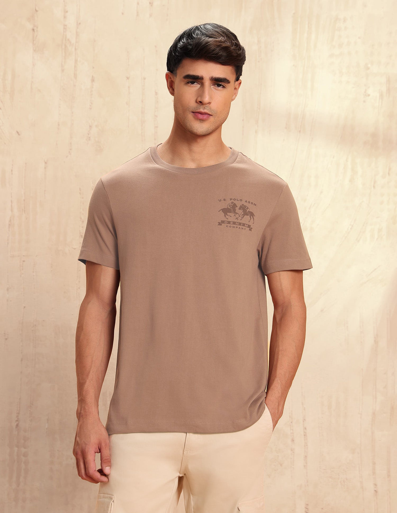 Graphic Printed Legend Of Horseshoe T-Shirt Brown - U.S. POLO ASSN. | Large