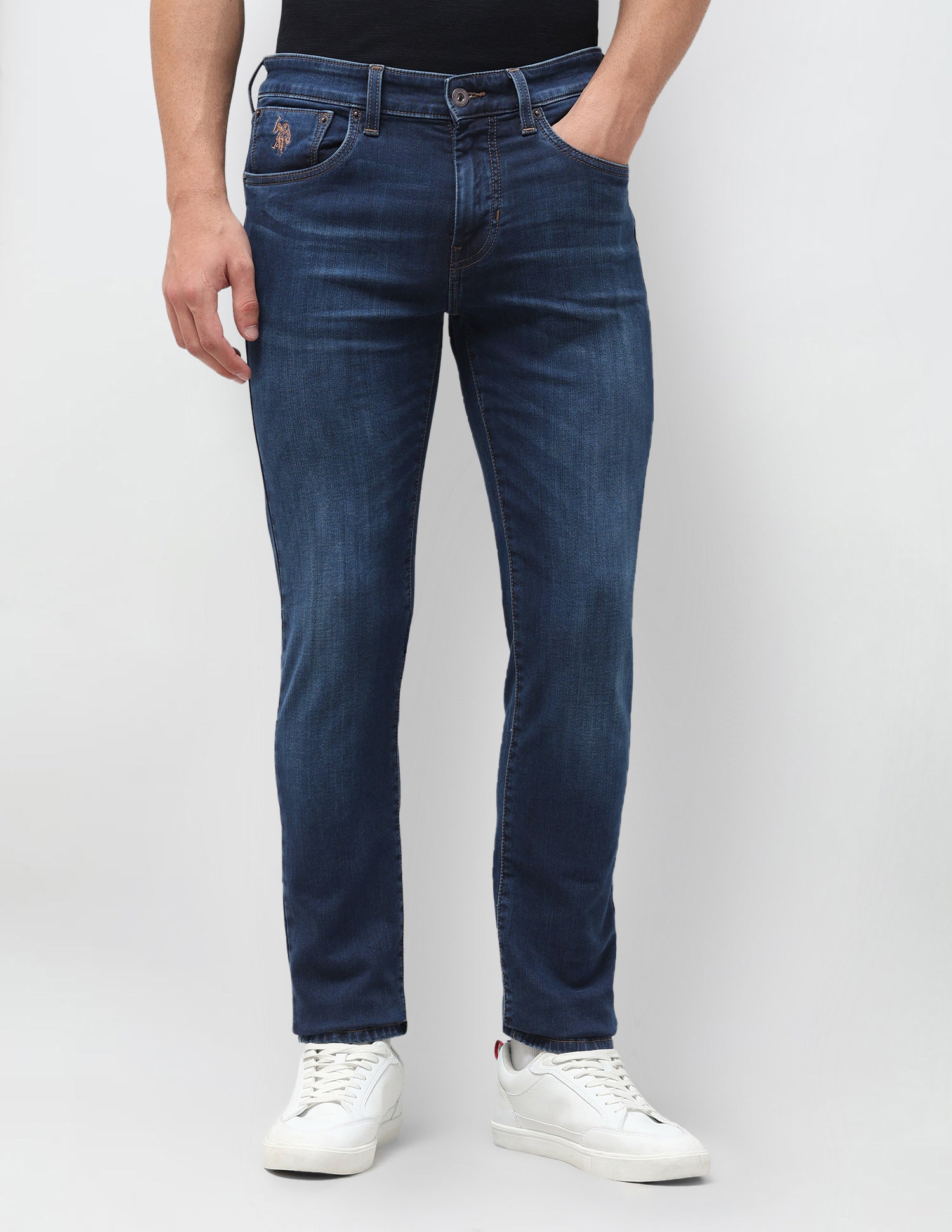 Regallo Skinny Fit Blue Jeans Blue - U.S. Polo Assn. India | Large