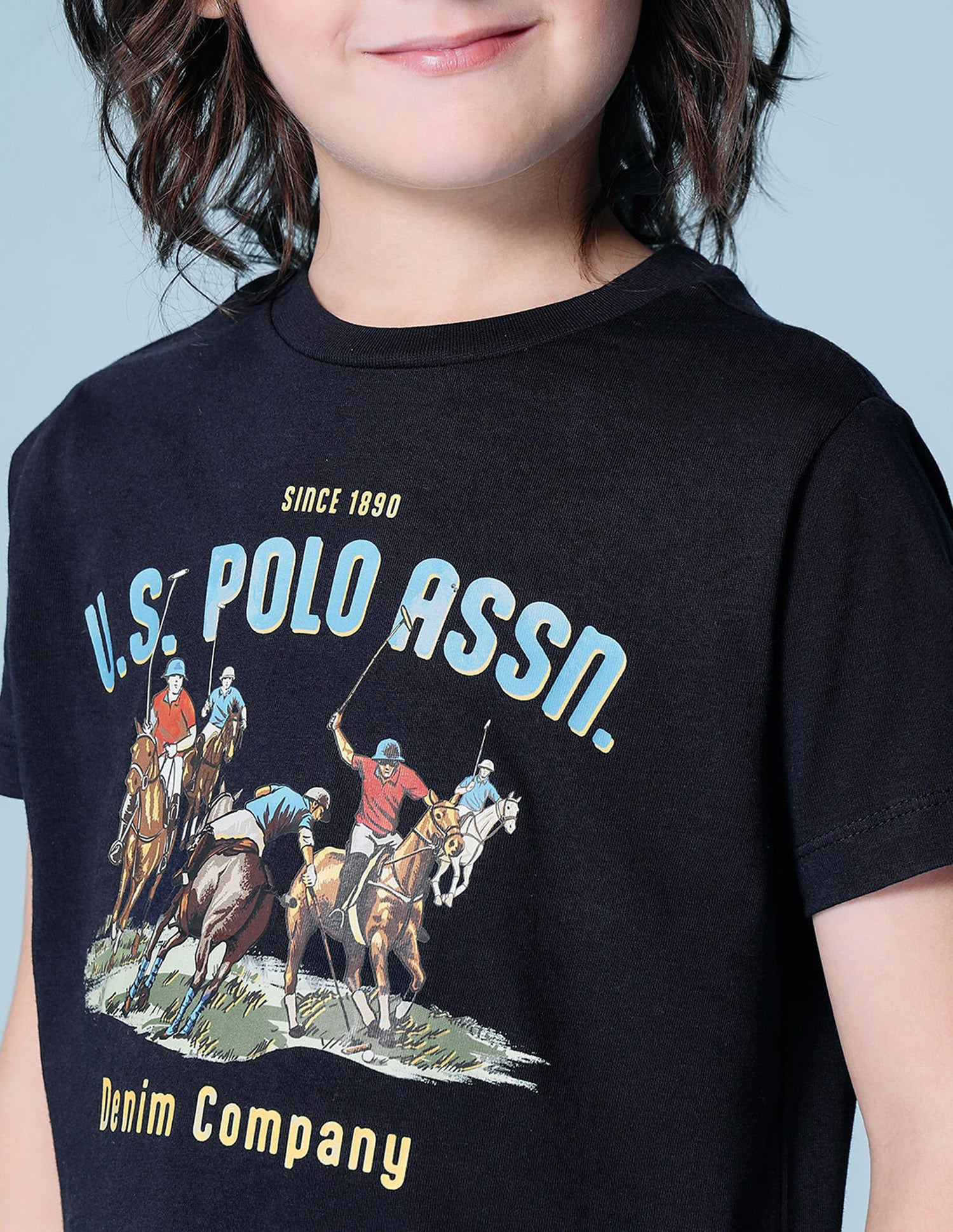 Boys Brand Printed Regular Fit T-Shirt Olive - U.S. POLO ASSN. | Large