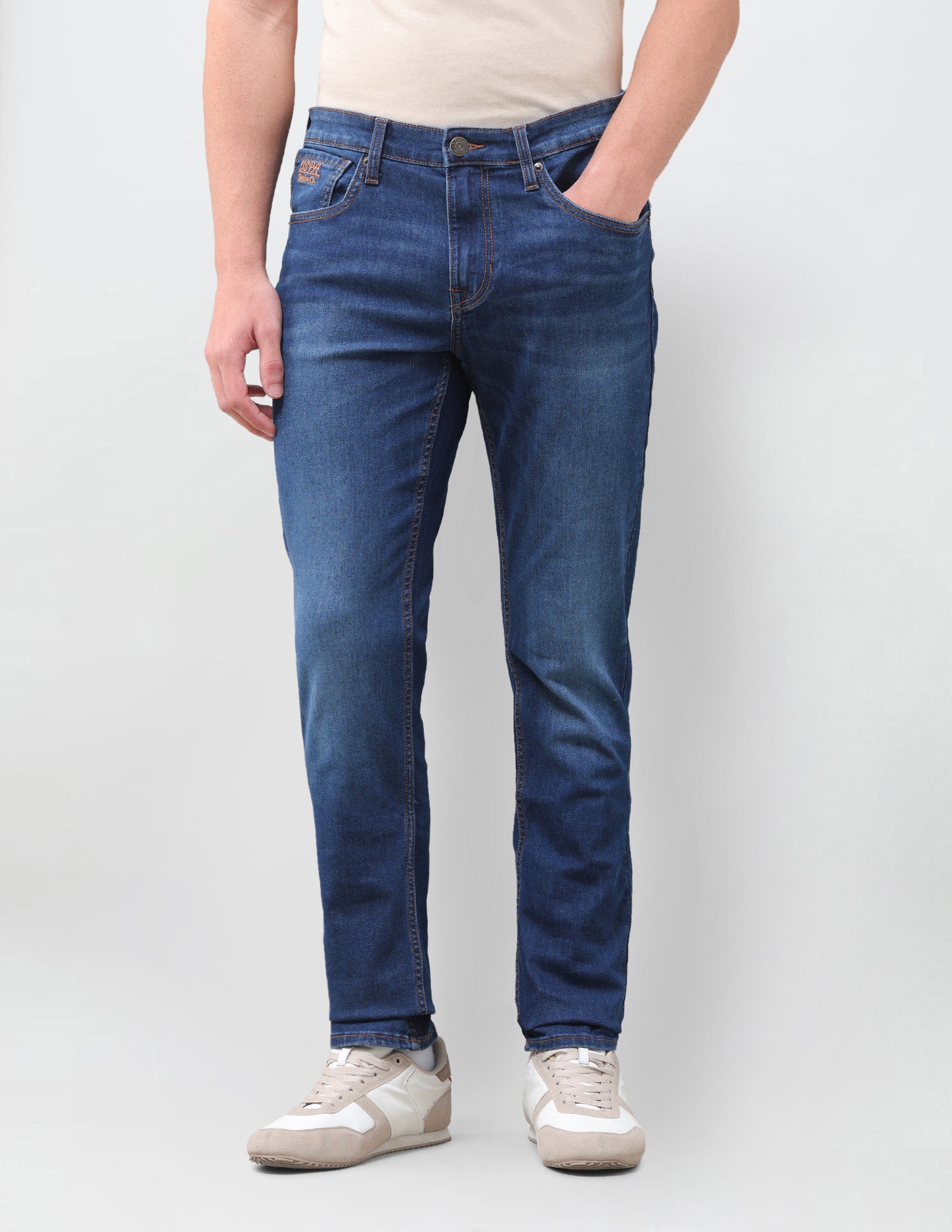 Brandon Slim-Tapered Fit Blue Jeans Indigo - U.S. Polo Assn. India | Large