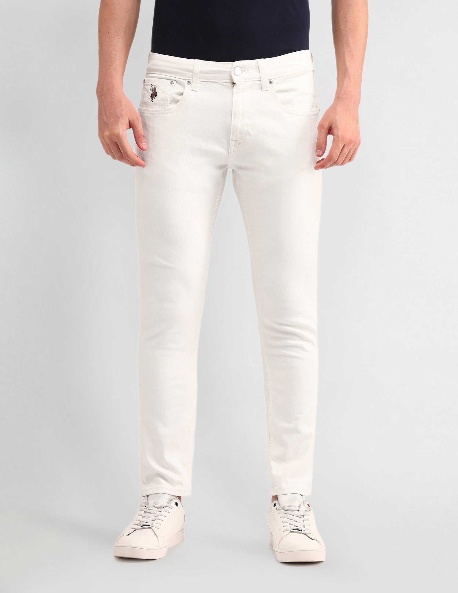 Henry Tapered Cropped Fit Jeans White - U.S. Polo Assn. India | Large