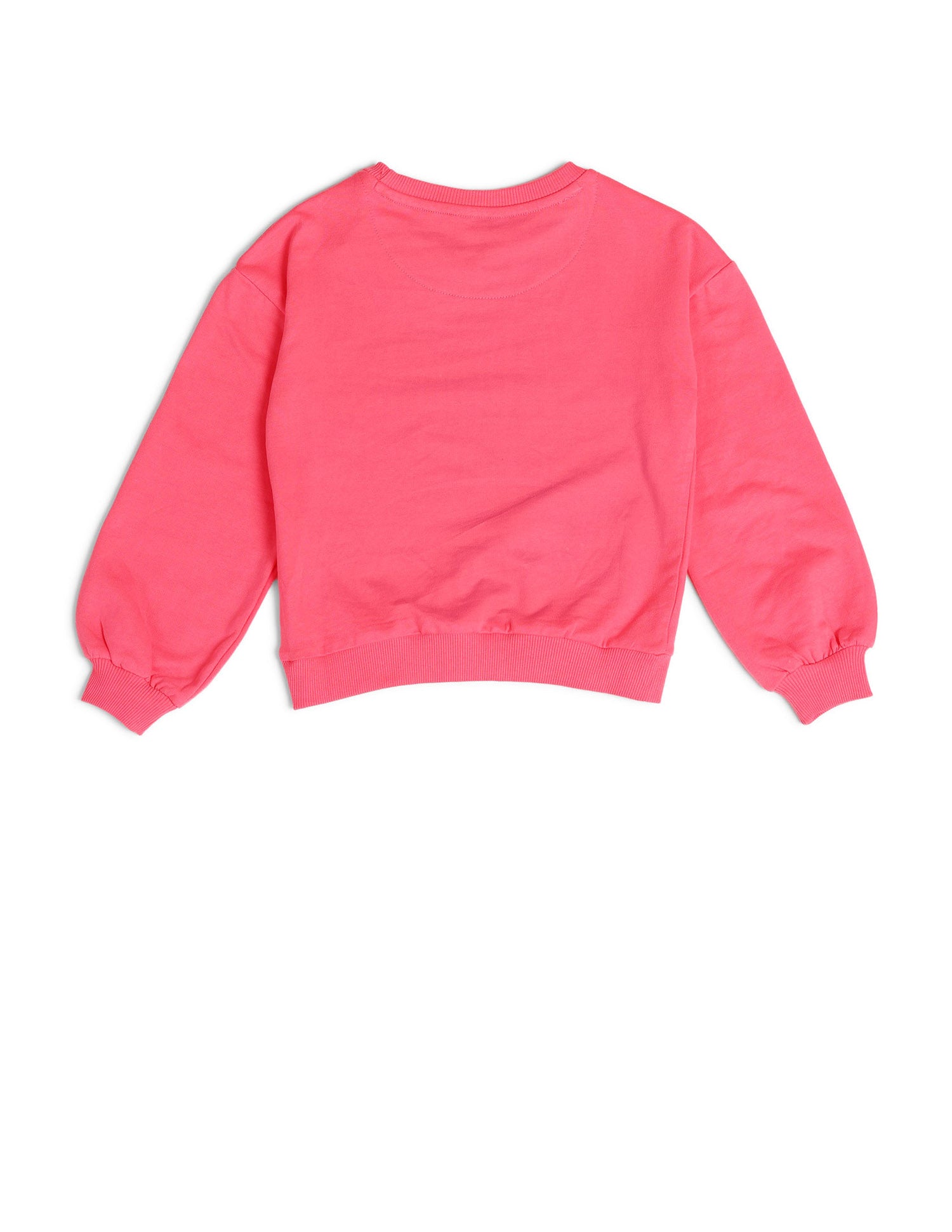 Girls Brand Printed Regular Fit Sweatshirt Pink - U.S. POLO ASSN. | Large