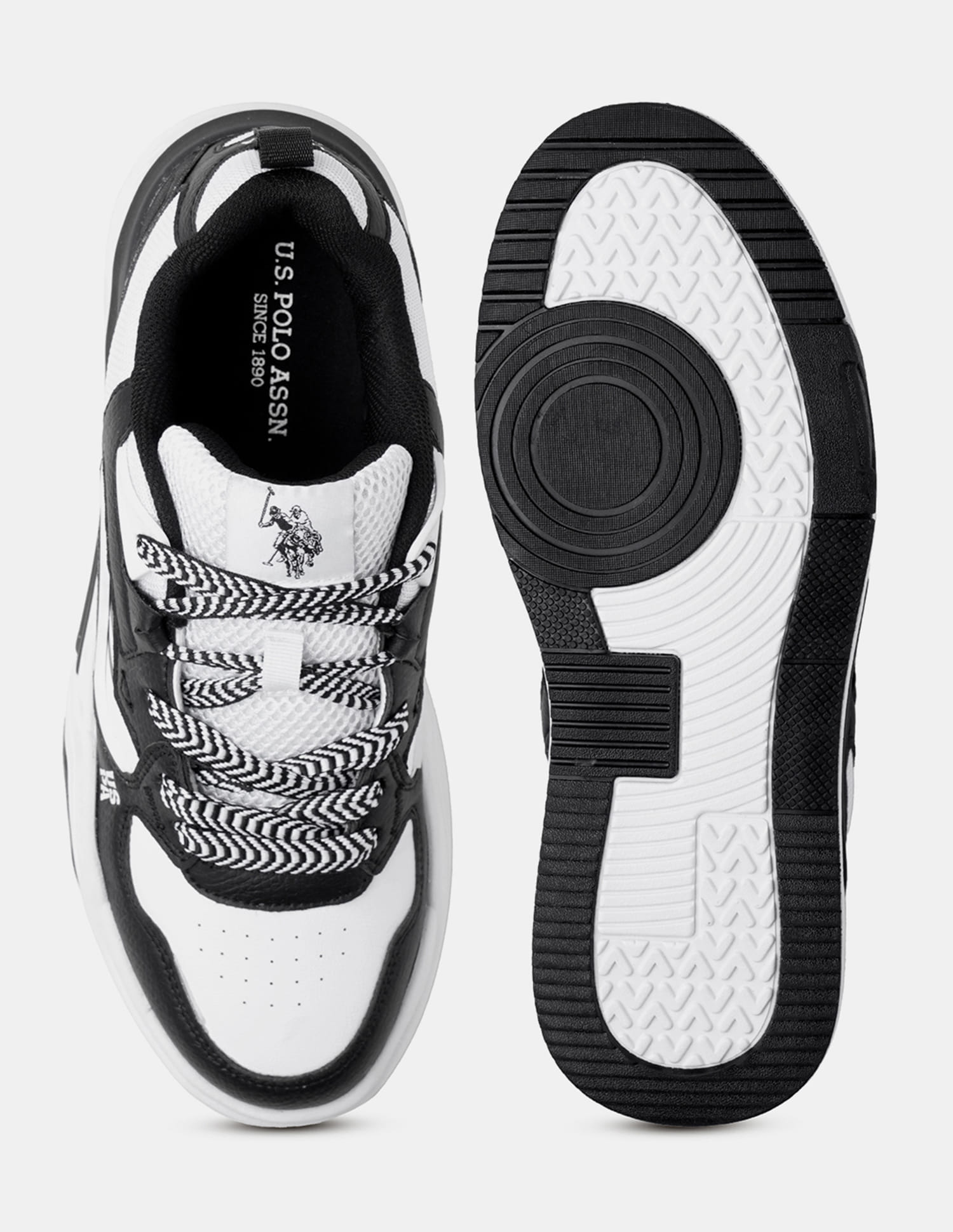 Men Damen Colour Blocked Sneakers Black - U.S. Polo Assn. India | Large