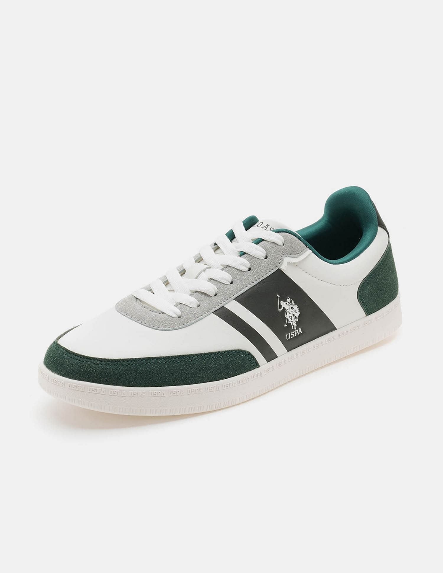 Men Hilton Colour Blocked Sneakers Green - U.S. POLO ASSN. | Large