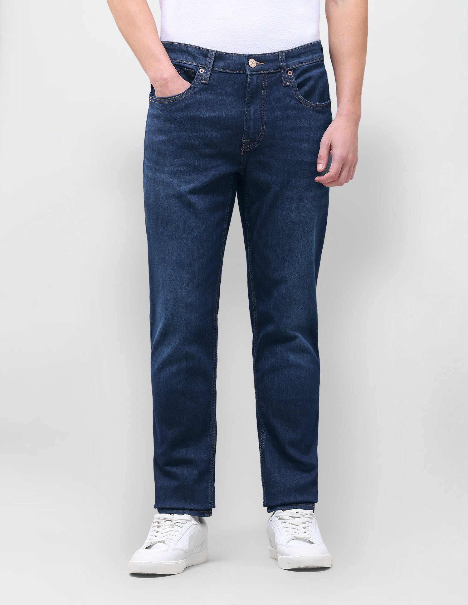 Brandon Slim-Tapered Fit Blue Jeans Dark Indigo - U.S. Polo Assn. India | Large