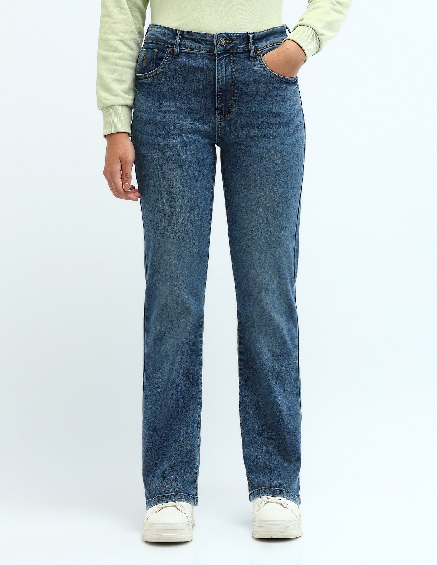 Mid Rise Skinny Bootcut Jeans Blue - U.S. Polo Assn. India | Large