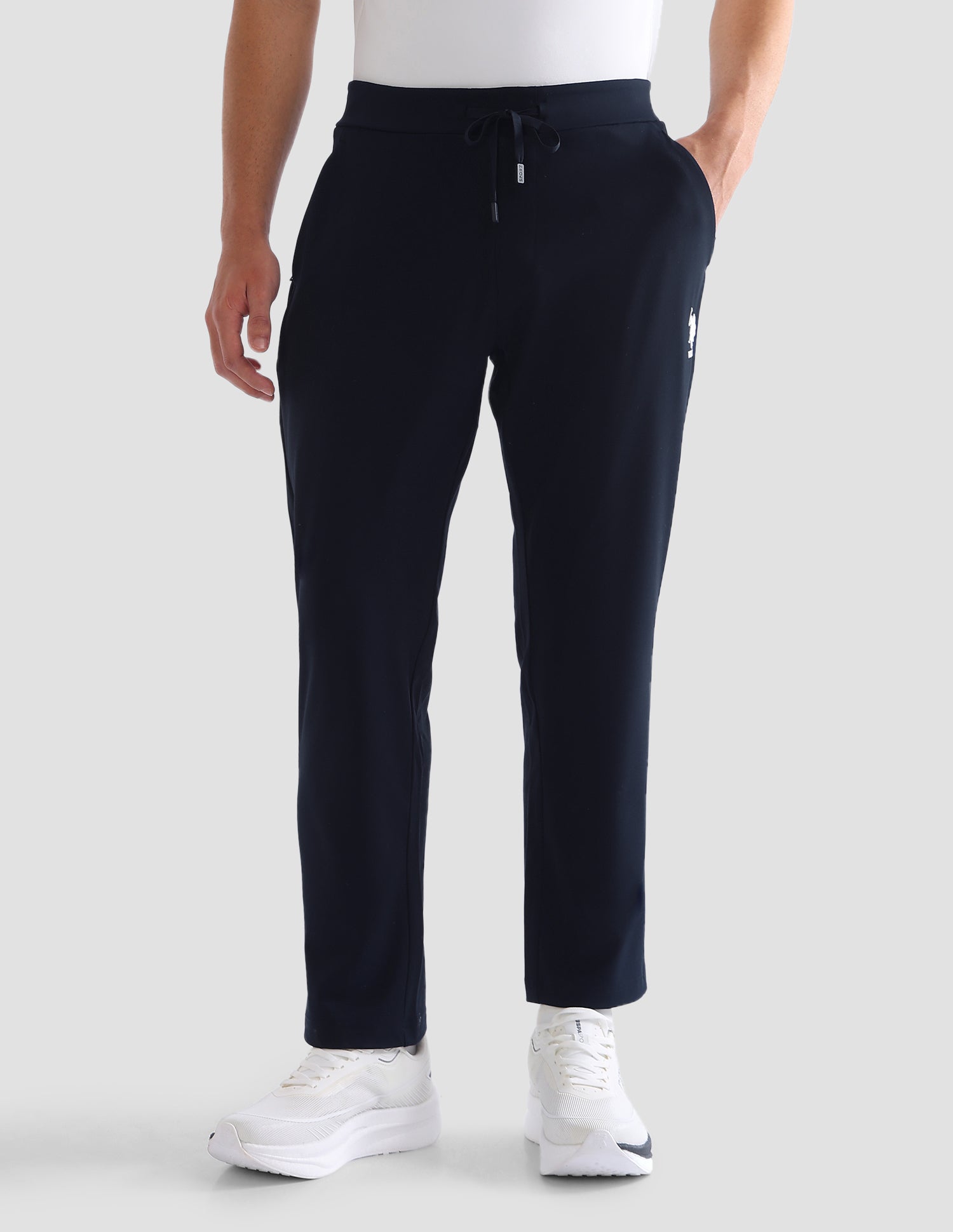 Slim Fit Mid Rise Active Track Pants Navy - U.S. Polo Assn. India | Large
