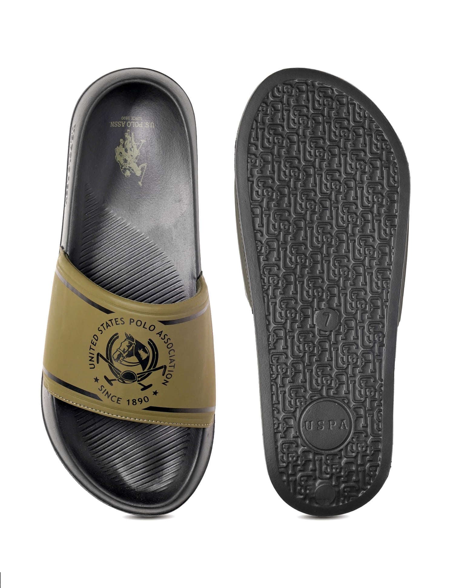 Men Zane 5.0 Open Toe Flat Sandals Green - U.S. Polo Assn. India | Large