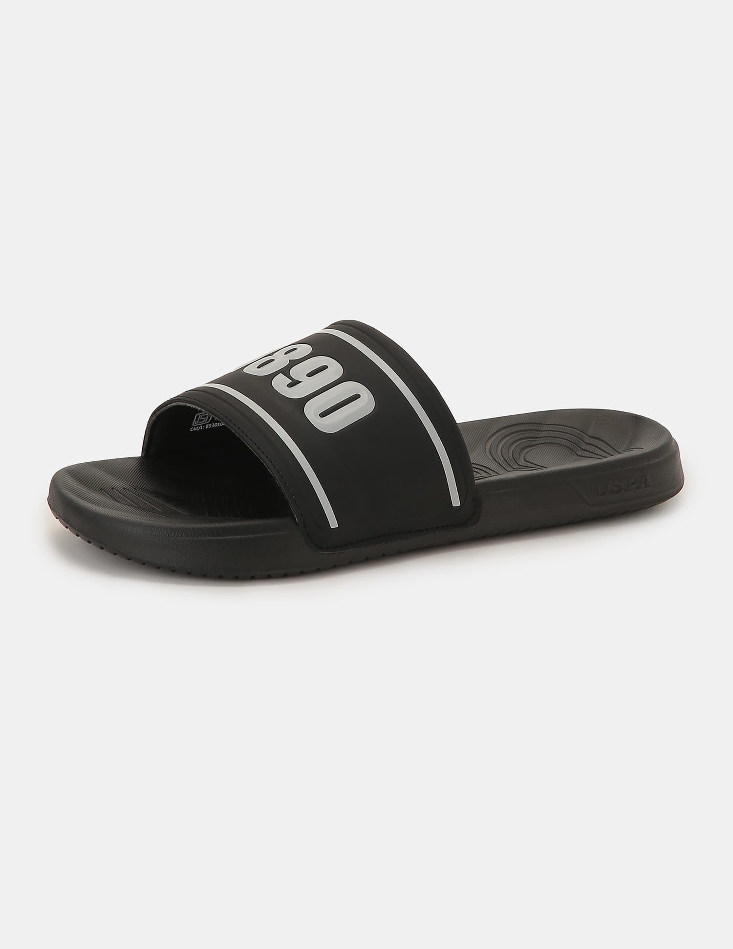 Men Deja Open Toe Slippers Black - U.S. Polo Assn. India | Large