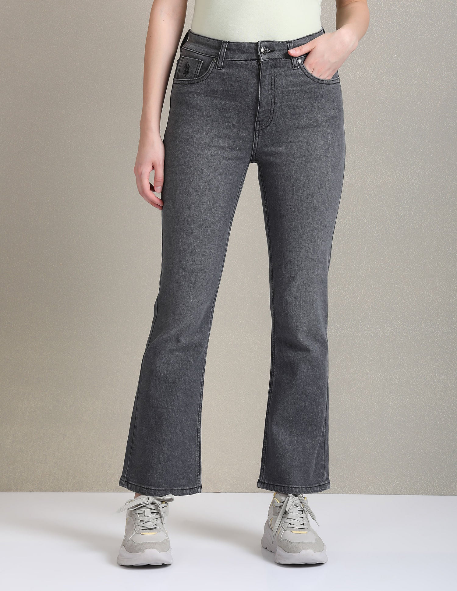 Boot Cut Fit Grey Jeans Grey - U.S. Polo Assn. India | Large