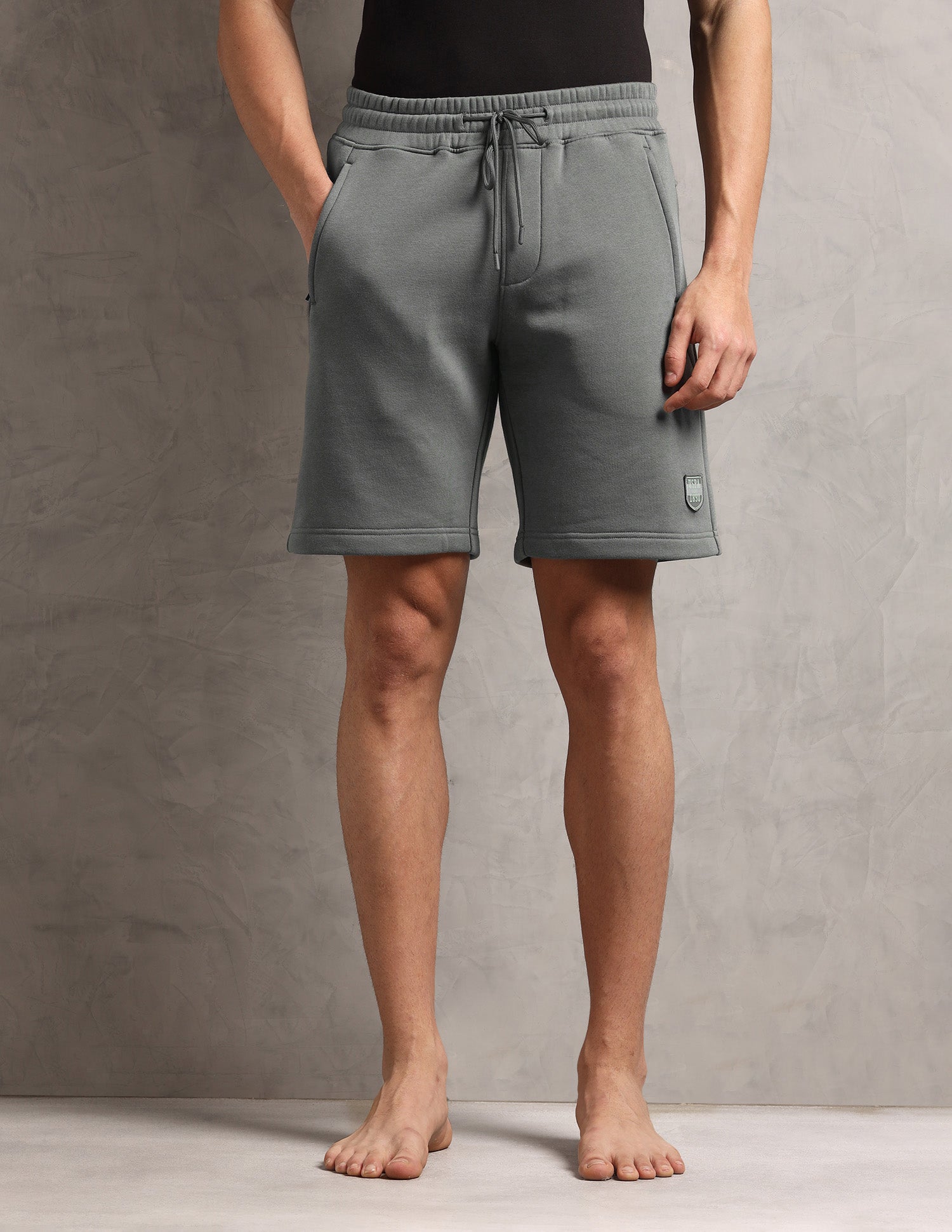 Comfort Fit Cotton Rich OES09-PL Lounge Shorts - Pack Of 1 Grey - U.S. Polo Assn. India | Large