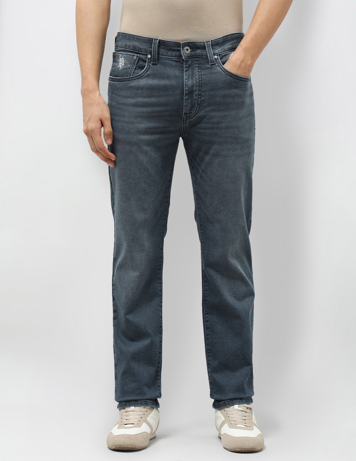 Harold Slim Straight Fit Blue Jeans Blue - U.S. POLO ASSN. | Large