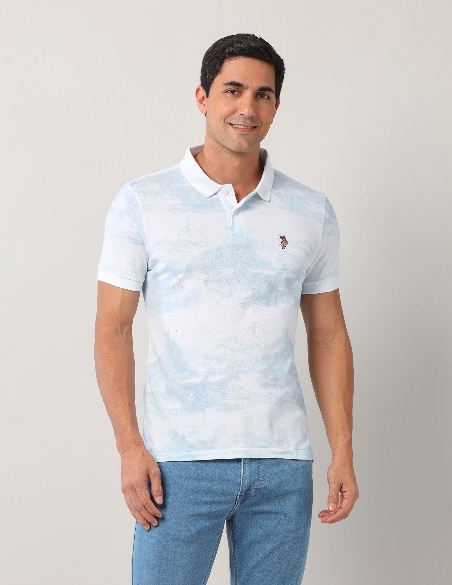 Pure Cotton Americana Polo Shirt Blue - U.S. Polo Assn. India | Large