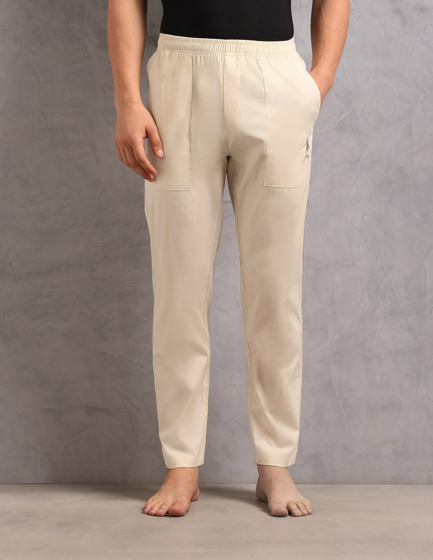Cotton Stretch Breathable OELP9 Lounge Pants - Pack Of 1 Beige - U.S. POLO ASSN. | Large
