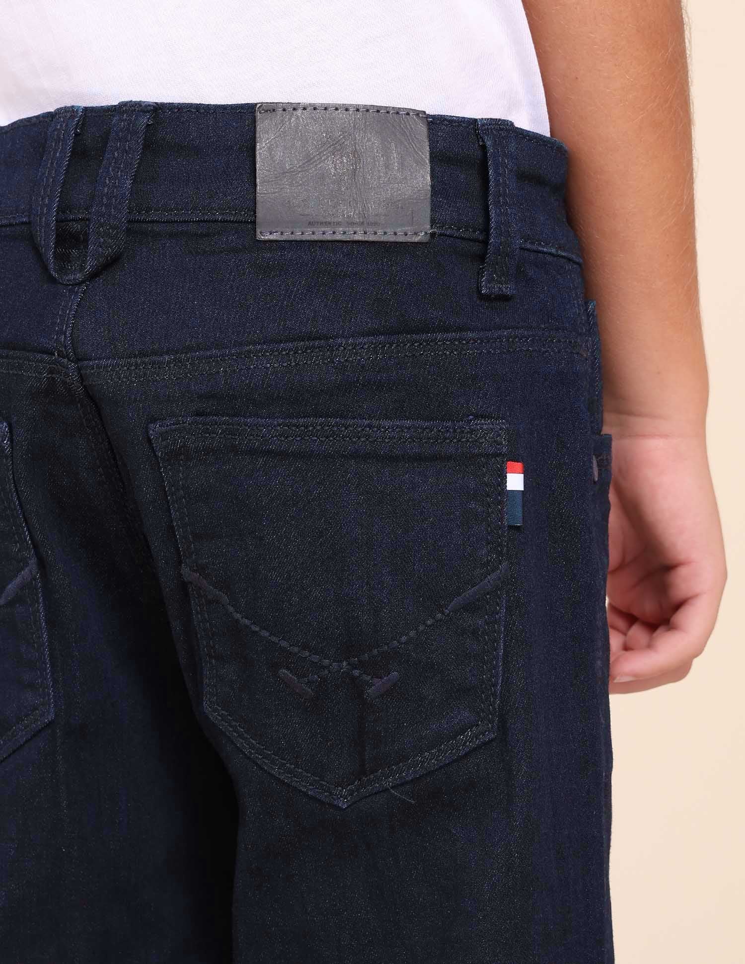 Boys Relaxed Fit Blue Jeans Dark Blue - U.S. POLO ASSN. | Large