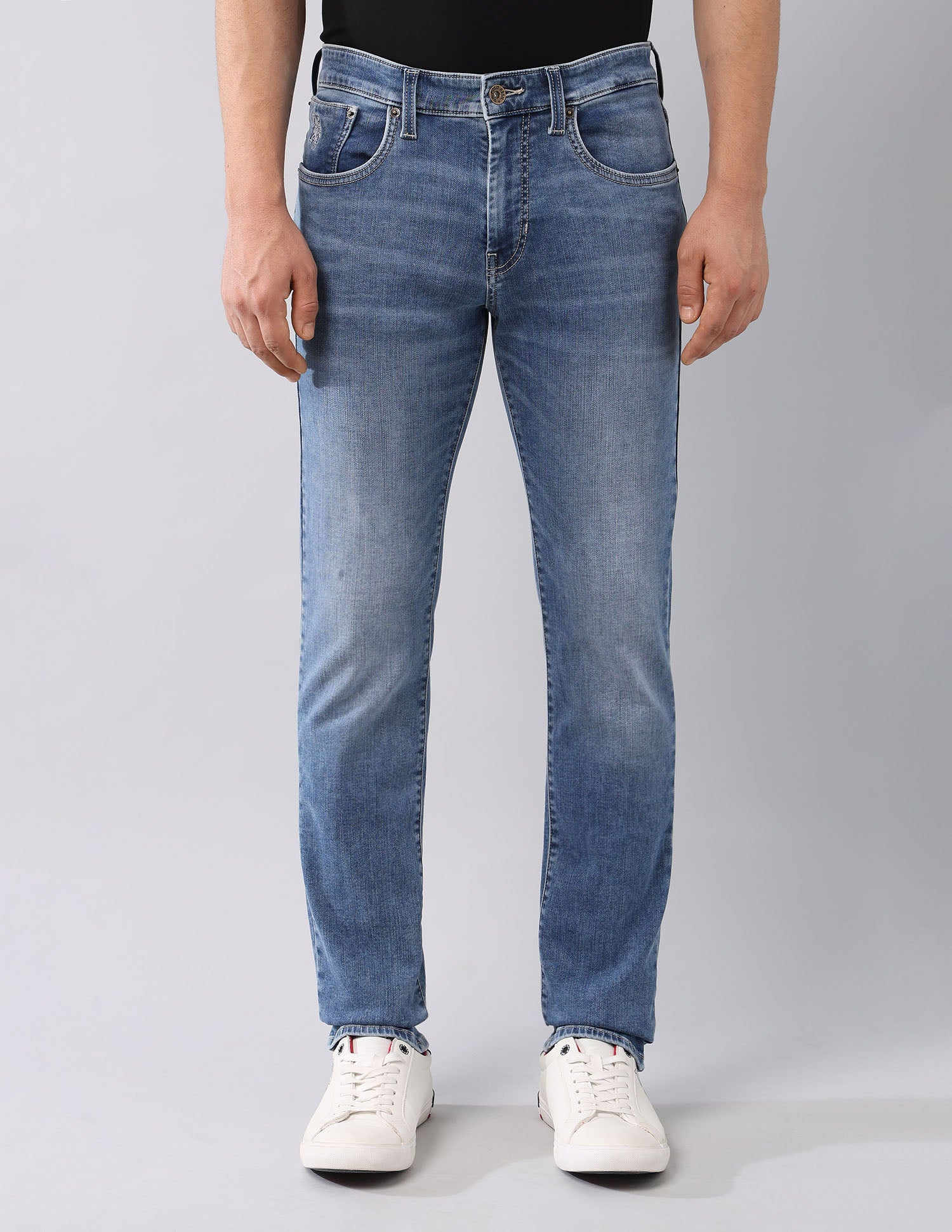 Brandon Slim-Tapered Fit Super Stretch Jeans Blue - U.S. Polo Assn. India | Large