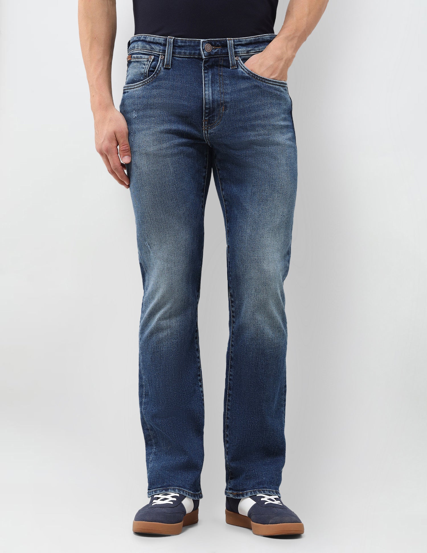 Harold Slim Straight Fit Blue Jeans Dark Blue - U.S. Polo Assn. India | Large