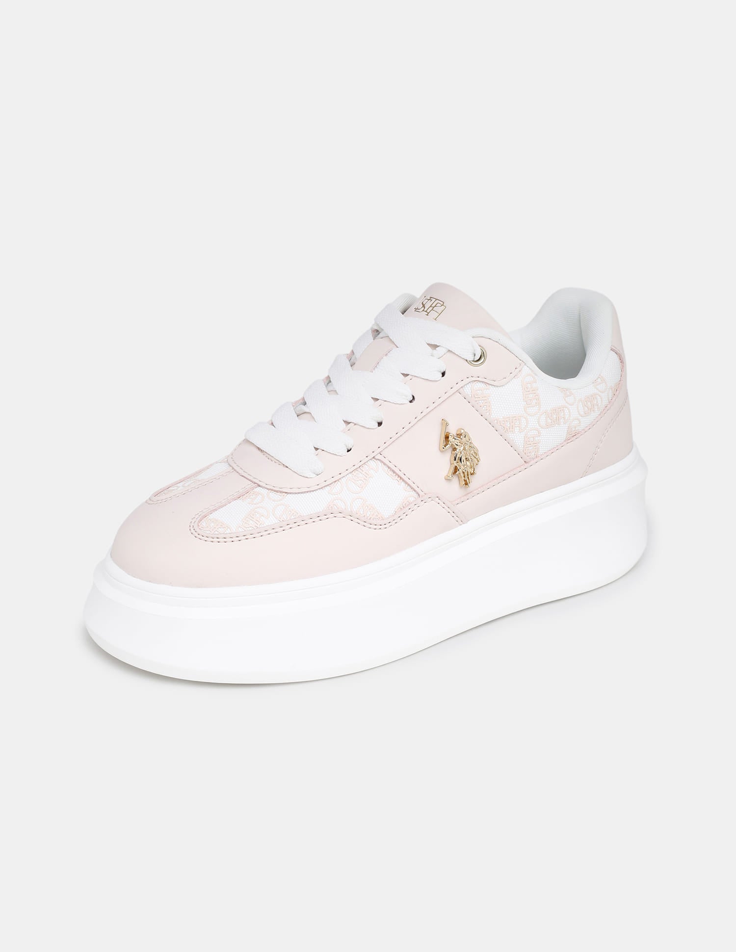 Women Brand Printed Marlene 2.0 Sneakers Light Pink - U.S. Polo Assn. India | Large