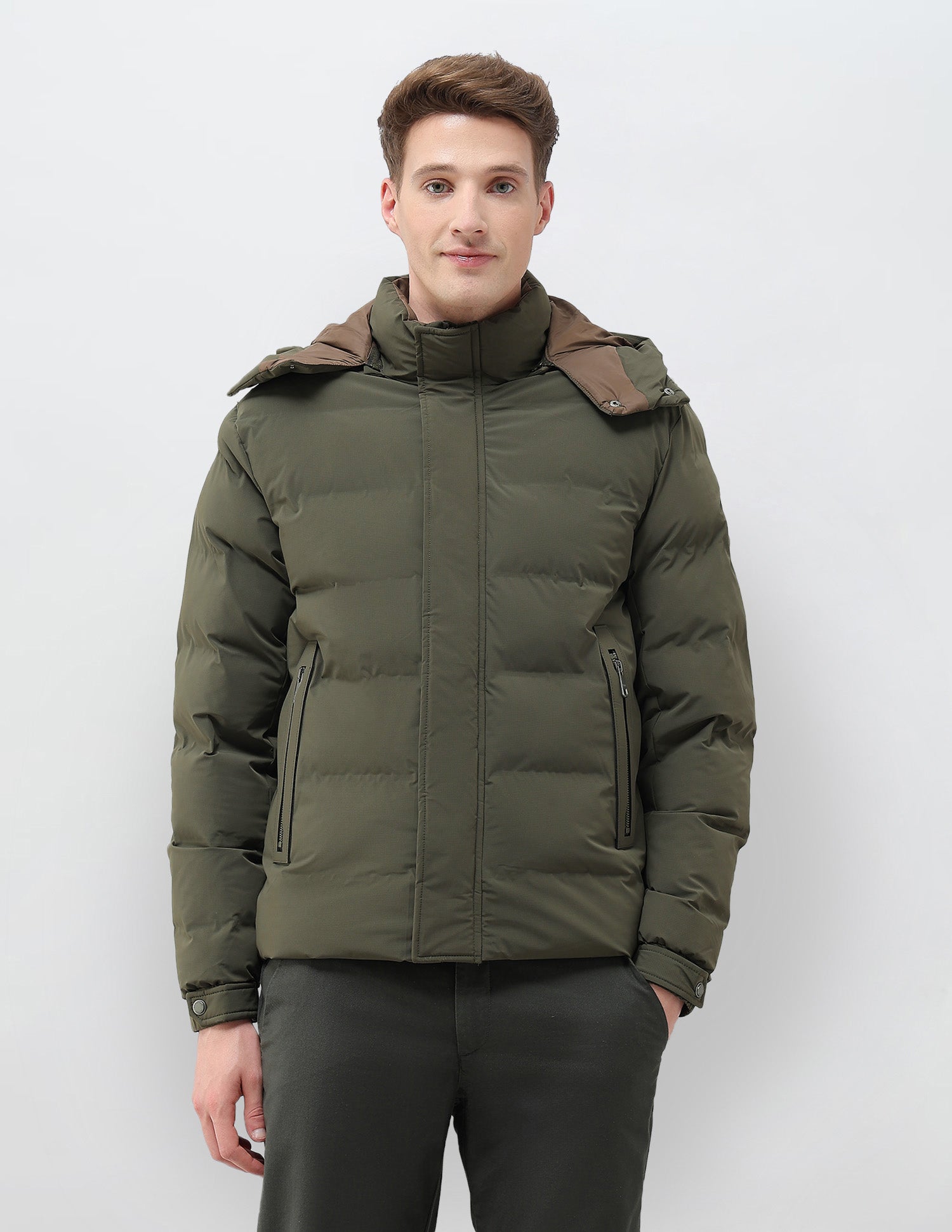 Detachable Hood Smartheat Jacket Dark Green - U.S. POLO ASSN. | Large